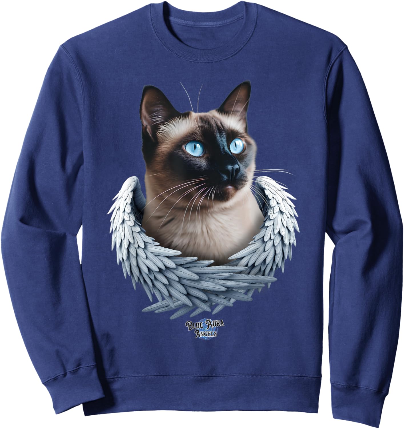 Siamese Cat Memorial Angel Sweatshirt - Sweatshirt | Navy