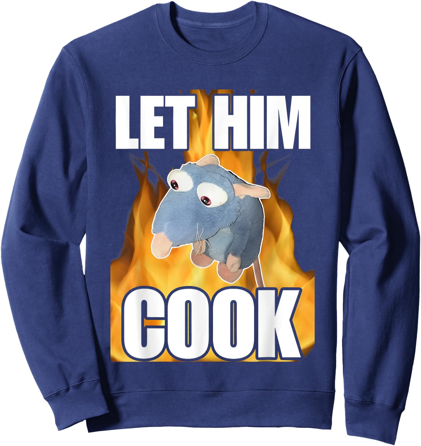 Rat Let Him Cook Funny Women Sweatshirt - Sweatshirt | Navy