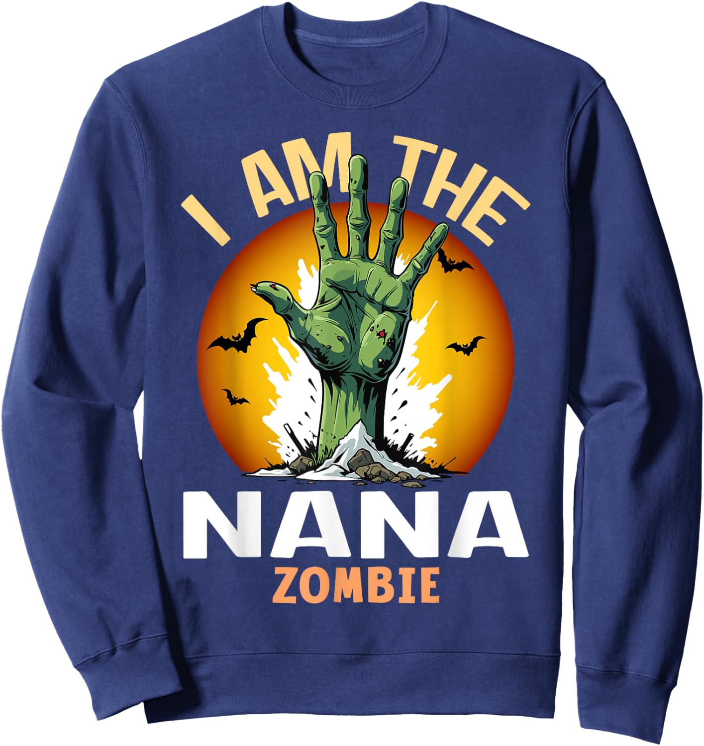 Halloween Matching Nana Zombie Costume Sweatshirt - Sweatshirt | Navy