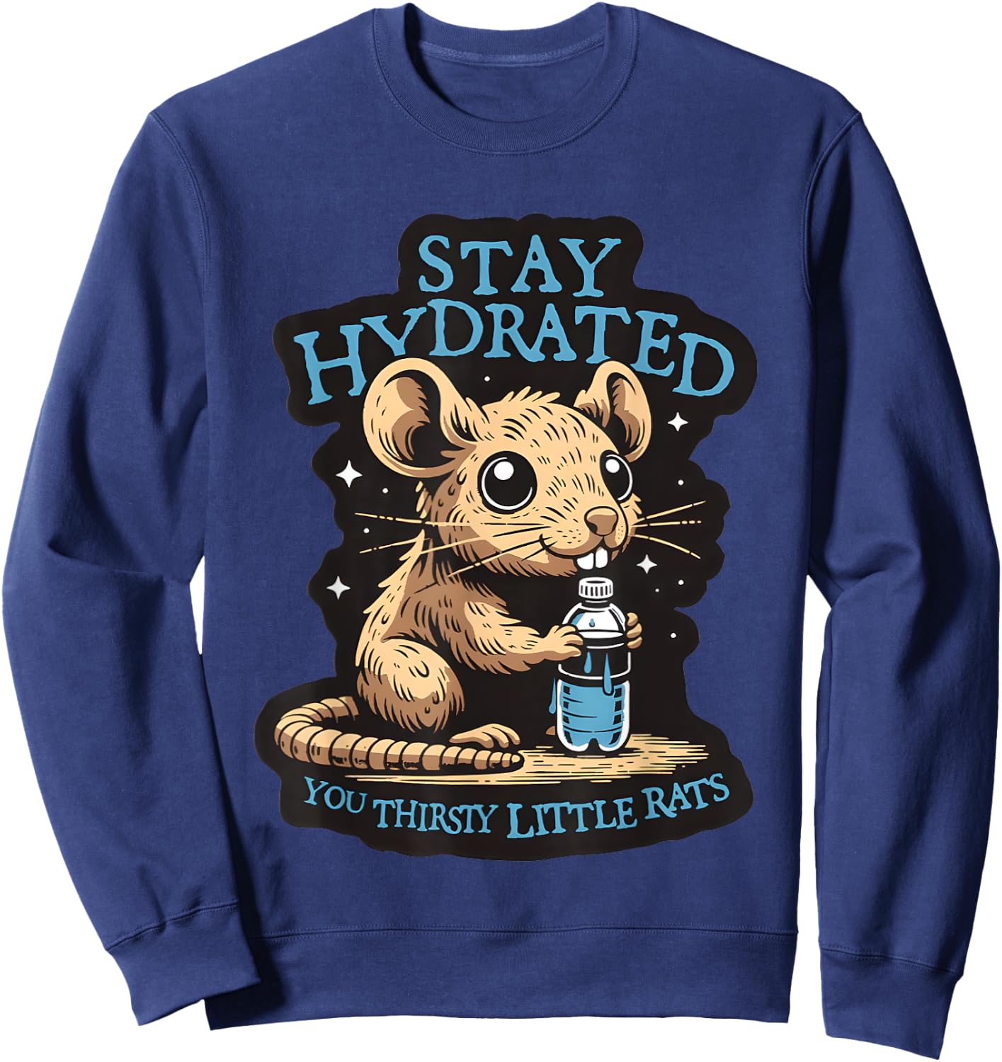 Atwwd Stay Hydrated Thirsty Rats Sweatshirt - Sweatshirt | Navy