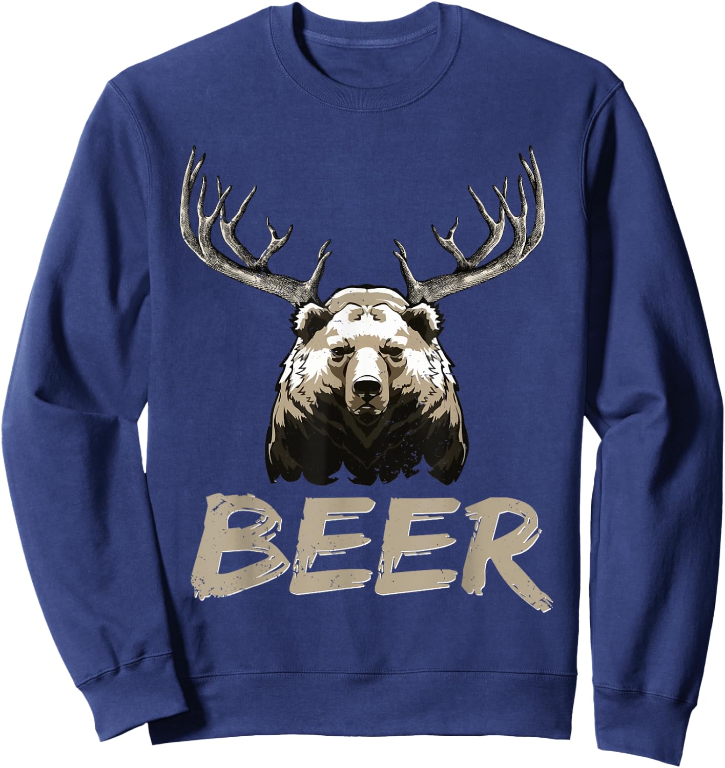 Bear Deer Beer Beer Lovers Drinkers Men Women Sweatshirt - Sweatshirt | Navy