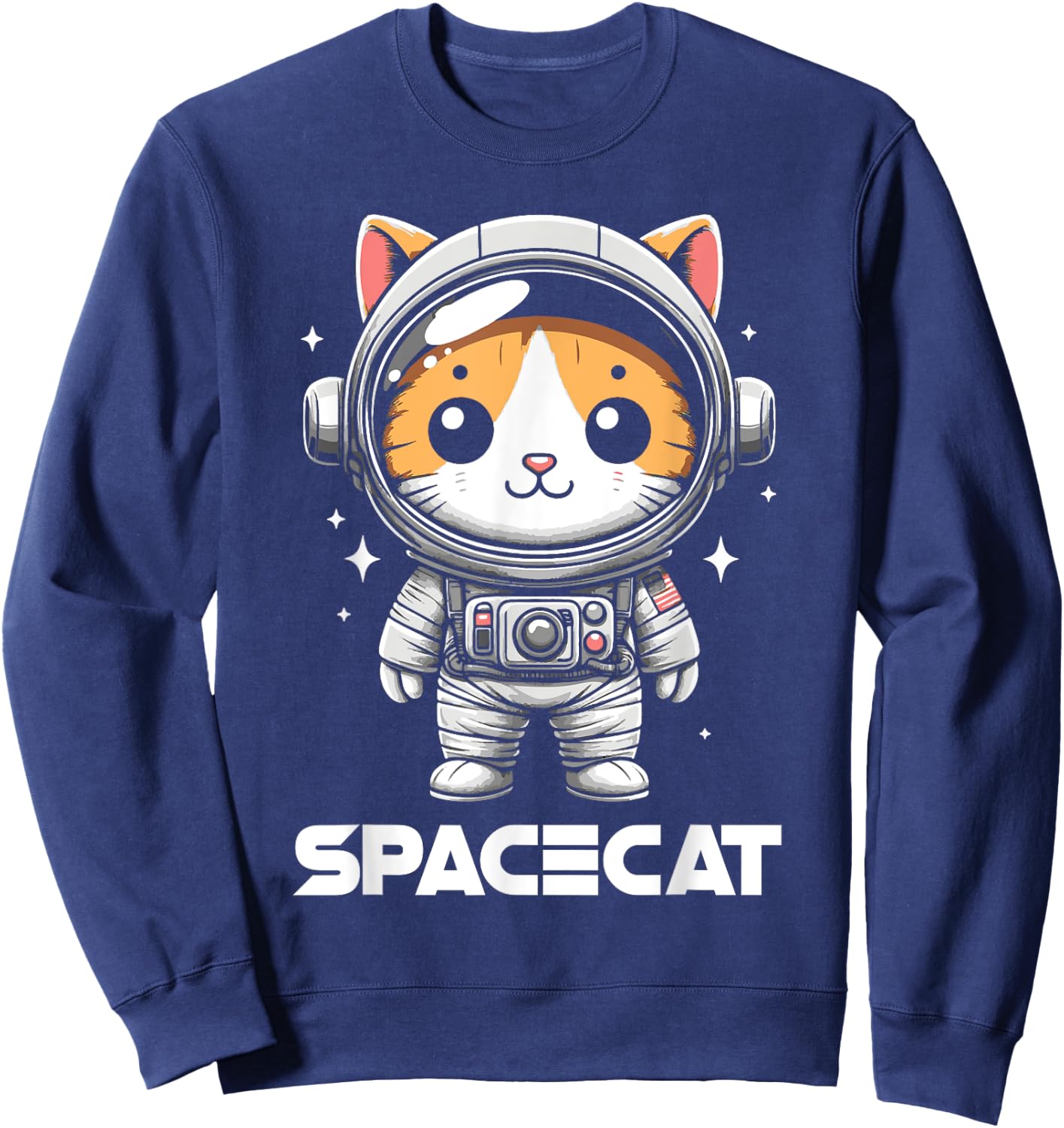 Spacecat Astronaut Cat Kitten Spaceman Cosmonaut Sweatshirt - Sweatshirt | Navy