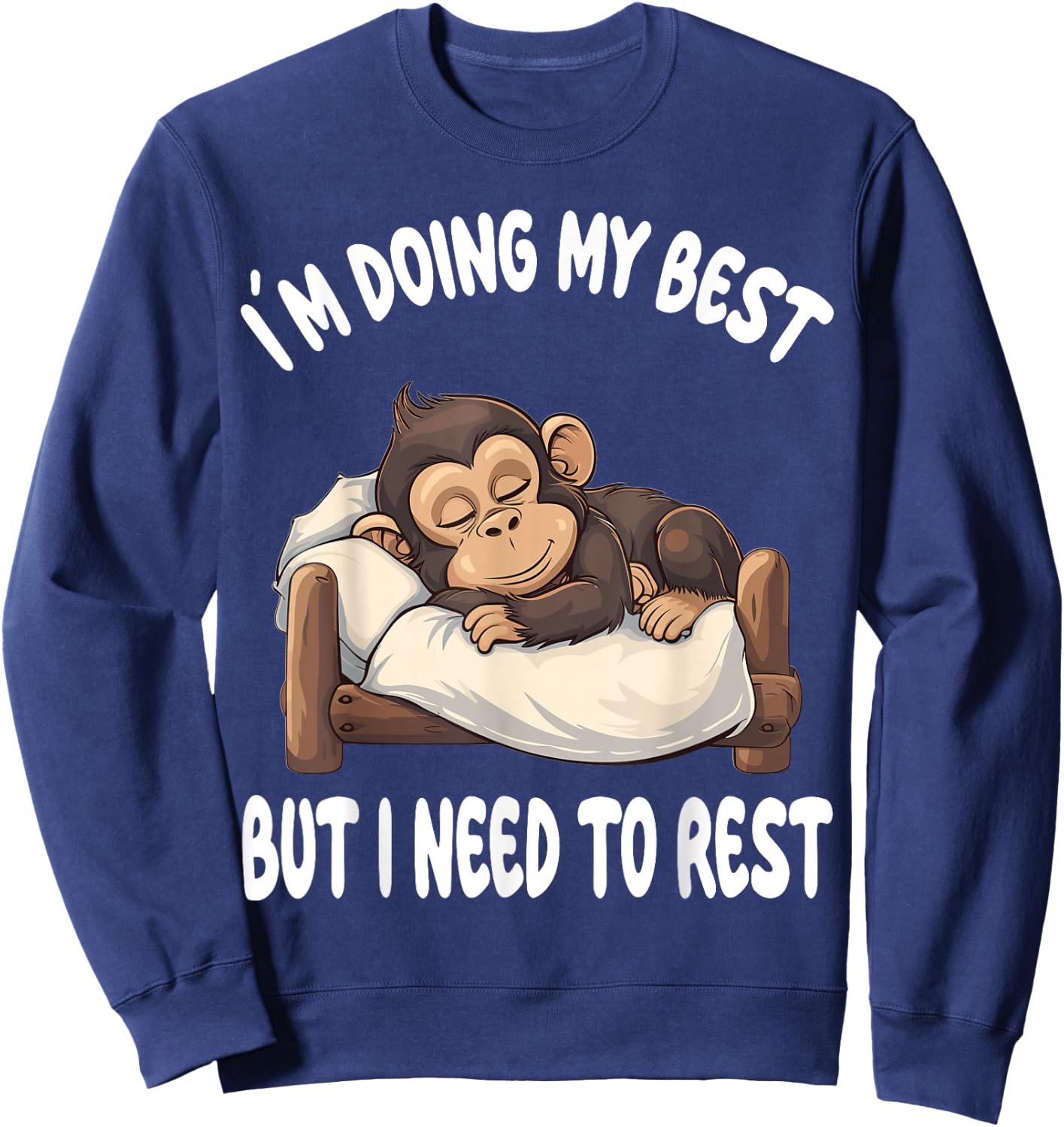 Monkey Ape Official Sleepshirt Pajamas Nightgown Sweatshirt - Sweatshirt | Navy