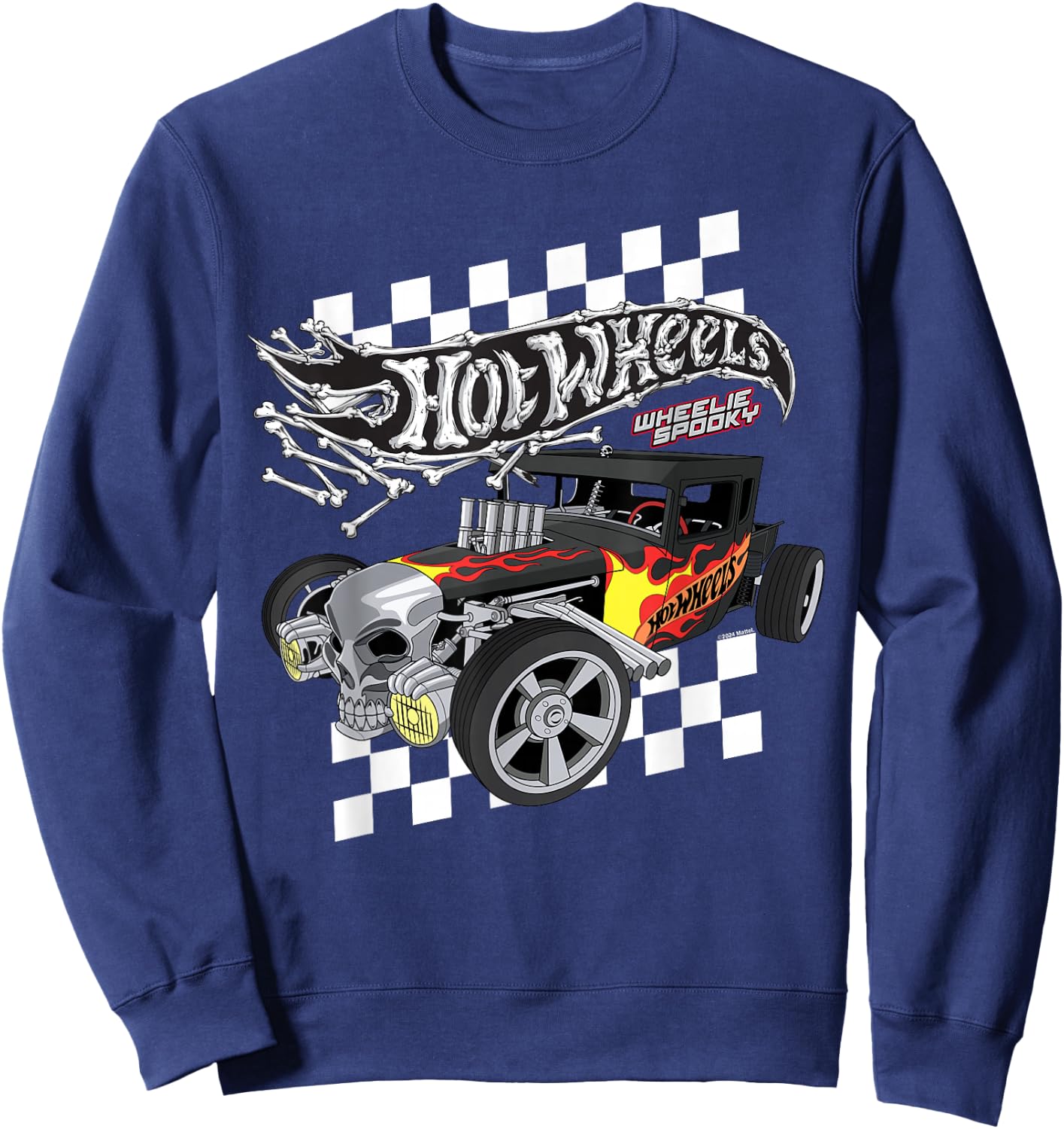 Hot Wheels - Bone Shaker Wheelie Spooky Sweatshirt - Sweatshirt | Navy