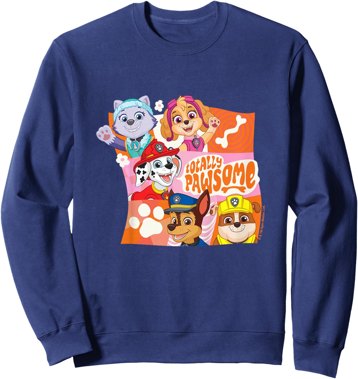 Kids PAW Patrol Totally Pawsome Character Panels Group Shot Sweatshirt - Sweatshirt | Navy