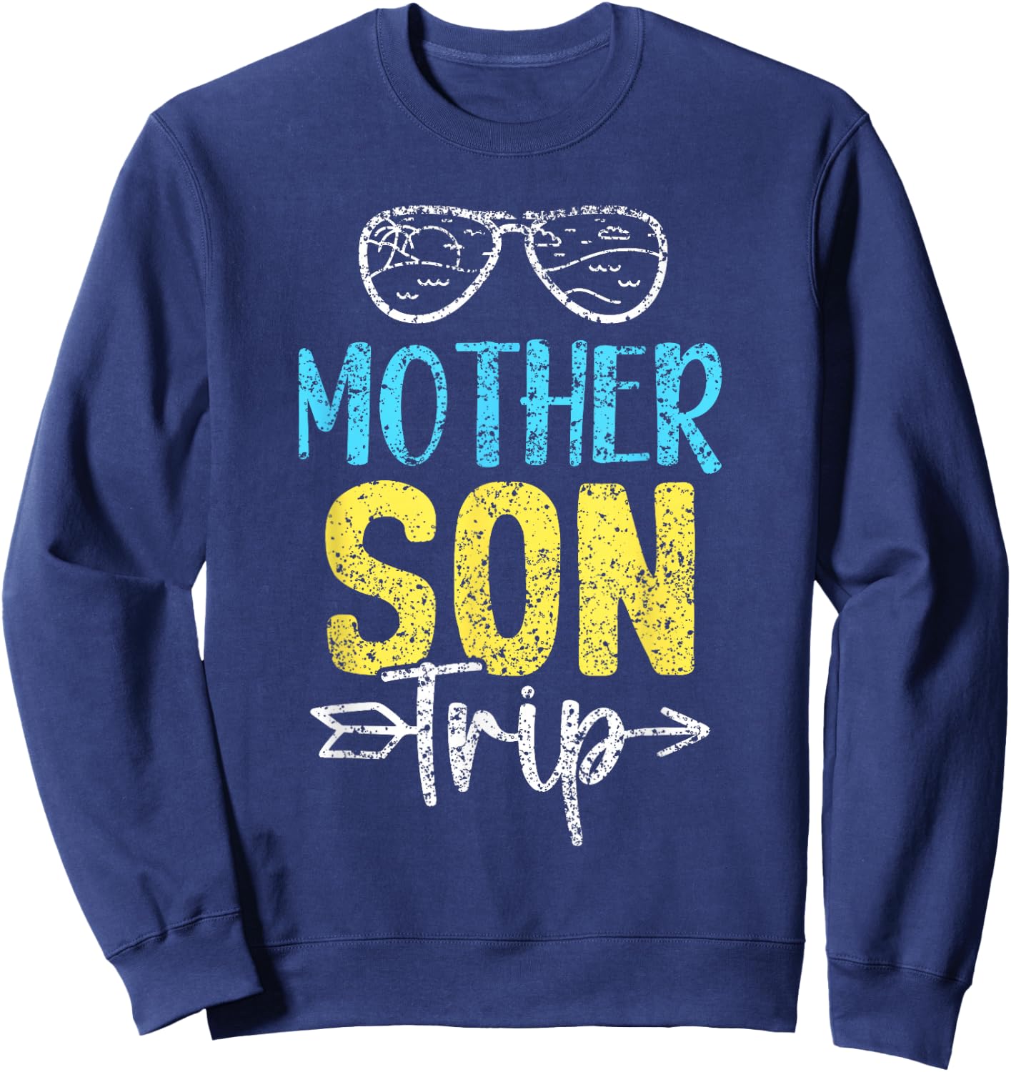 Mother Son Travel Mother's Day Mum Matching Mother Son Mum Sweatshirt - Sweatshirt | Navy