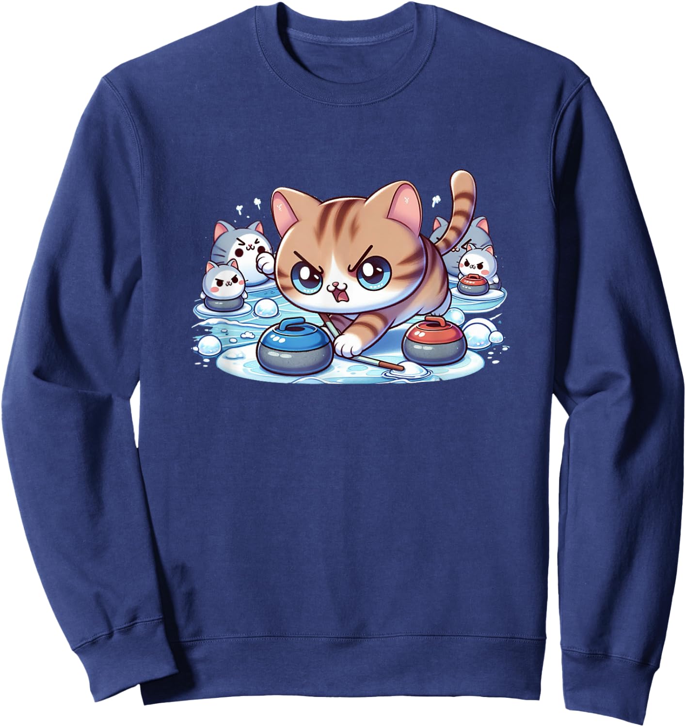 Cats Curling Sweatshirt - Sweatshirt | Navy