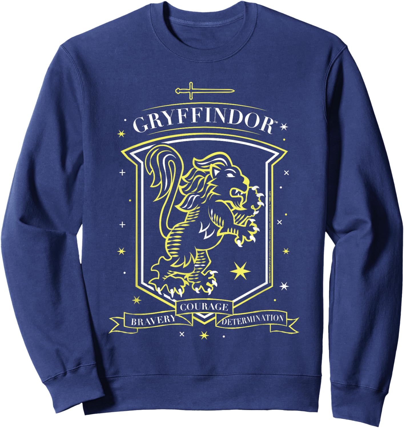 Harry Potter Hand Drawn Gryffindor Shield Sweatshirt - Sweatshirt | Navy