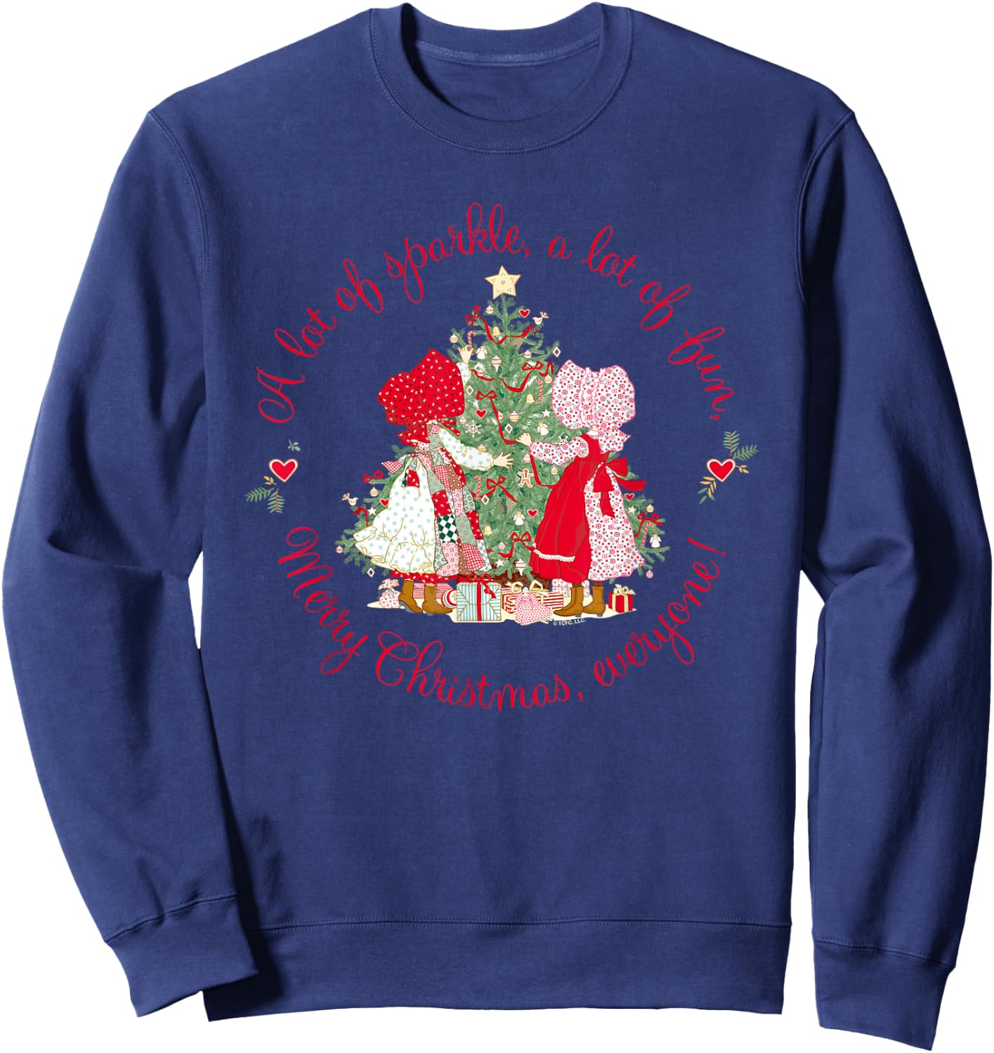 Holly Hobbie Classic Christmas Sparkle And Fun Sweatshirt - Sweatshirt | Navy