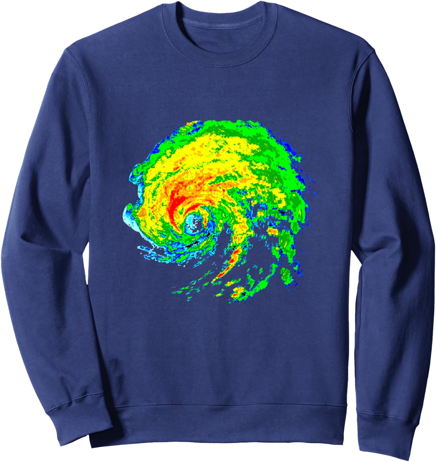 Meteorologist Storm Chasing Weather Radar Image Sweatshirt - Sweatshirt | Navy