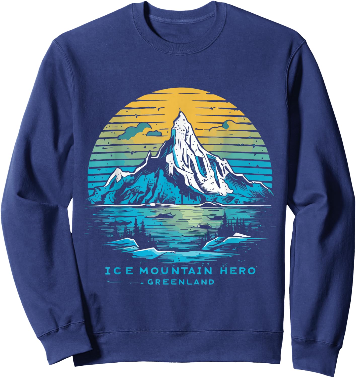 Ice Mountain Greenland Souvenir Sweatshirt - Sweatshirt | Navy
