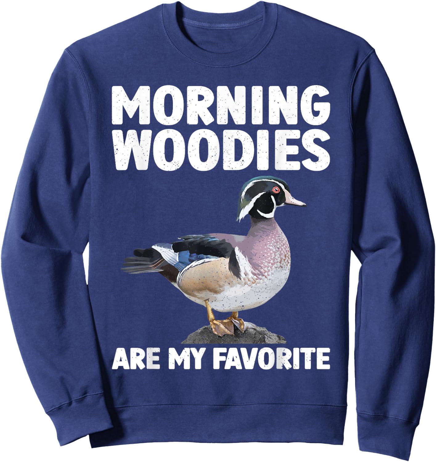 Unique Duck Hunting Art Women Hunter Duck Hunting Sweatshirt - Sweatshirt | Navy