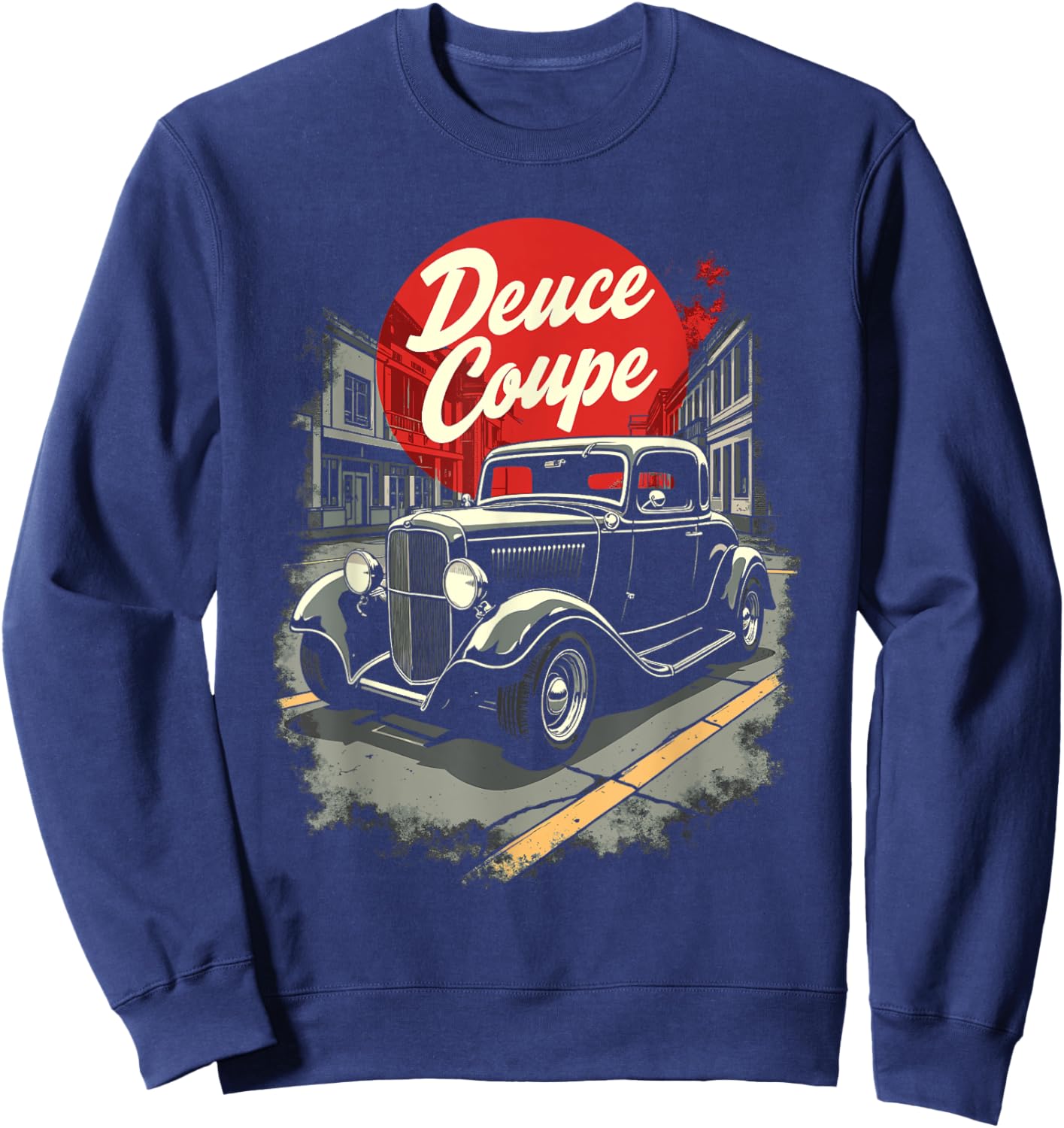 1932 American Classic 3 Window Deuce Coupe Hot Rod Deuce Sweatshirt - Sweatshirt | Navy