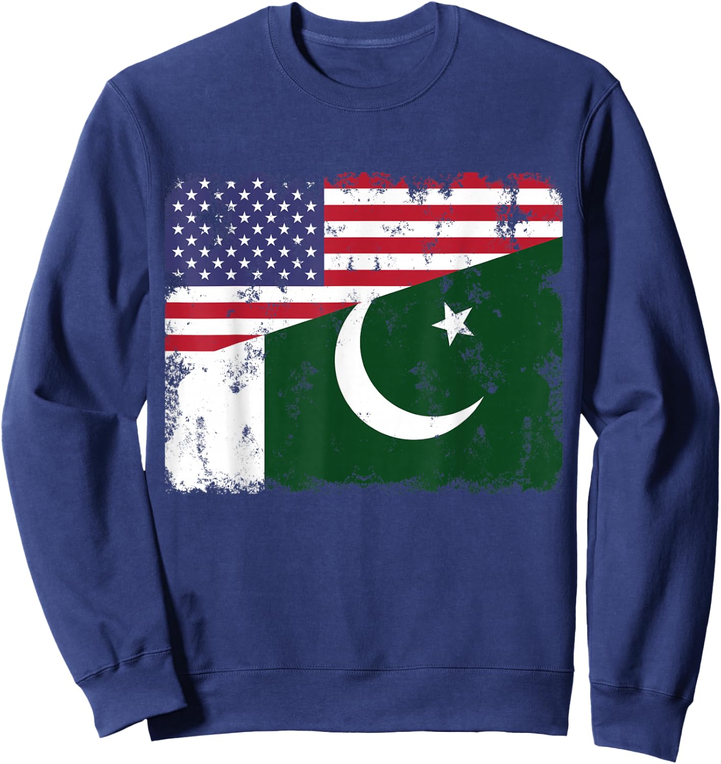 Pakistan Pride Pakistani American Flag Roots Heritage Sweatshirt - Sweatshirt | Navy