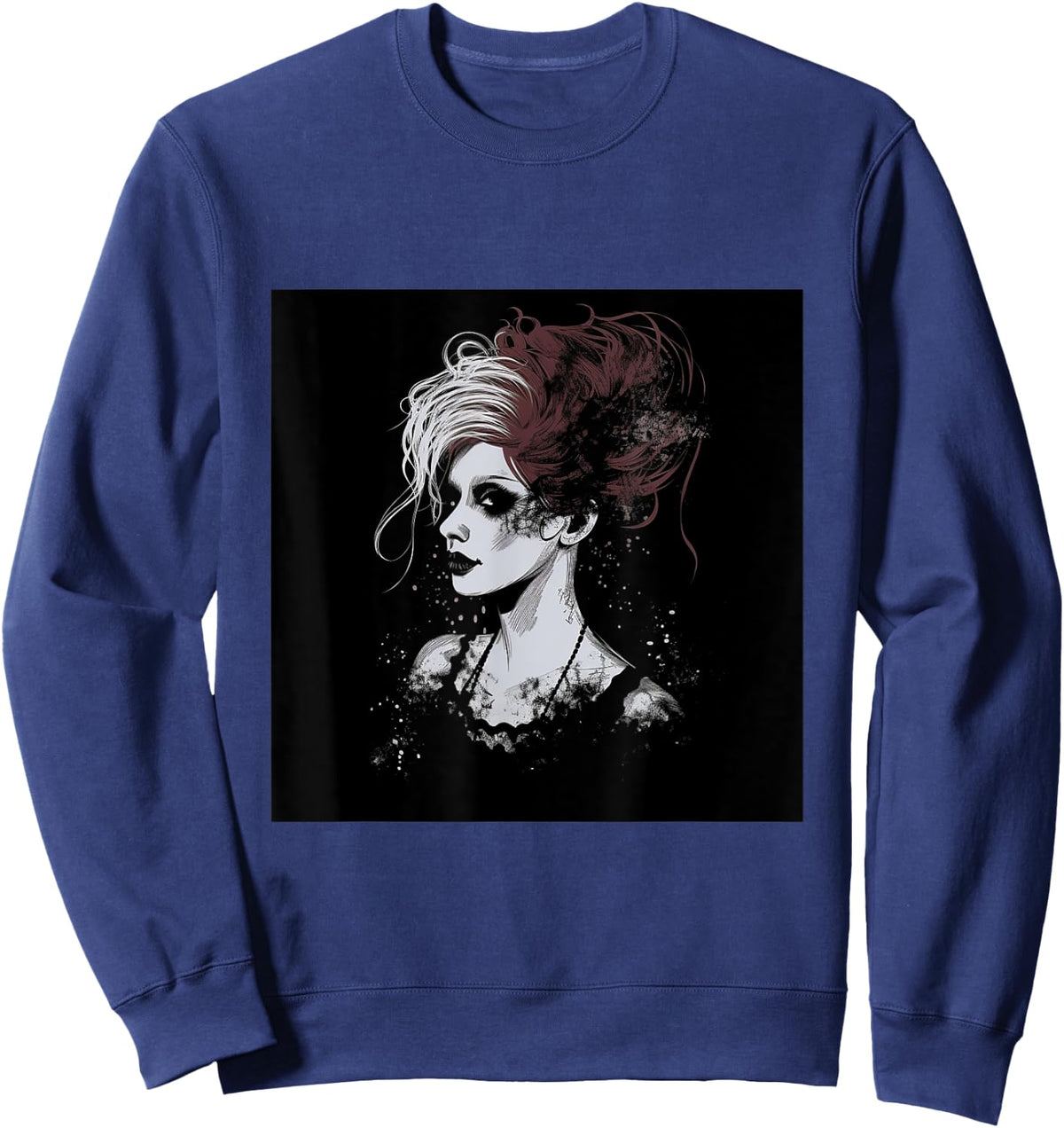 Gothic Woman Emilie Autumn Goth Girl Sweatshirt - Sweatshirt | Navy