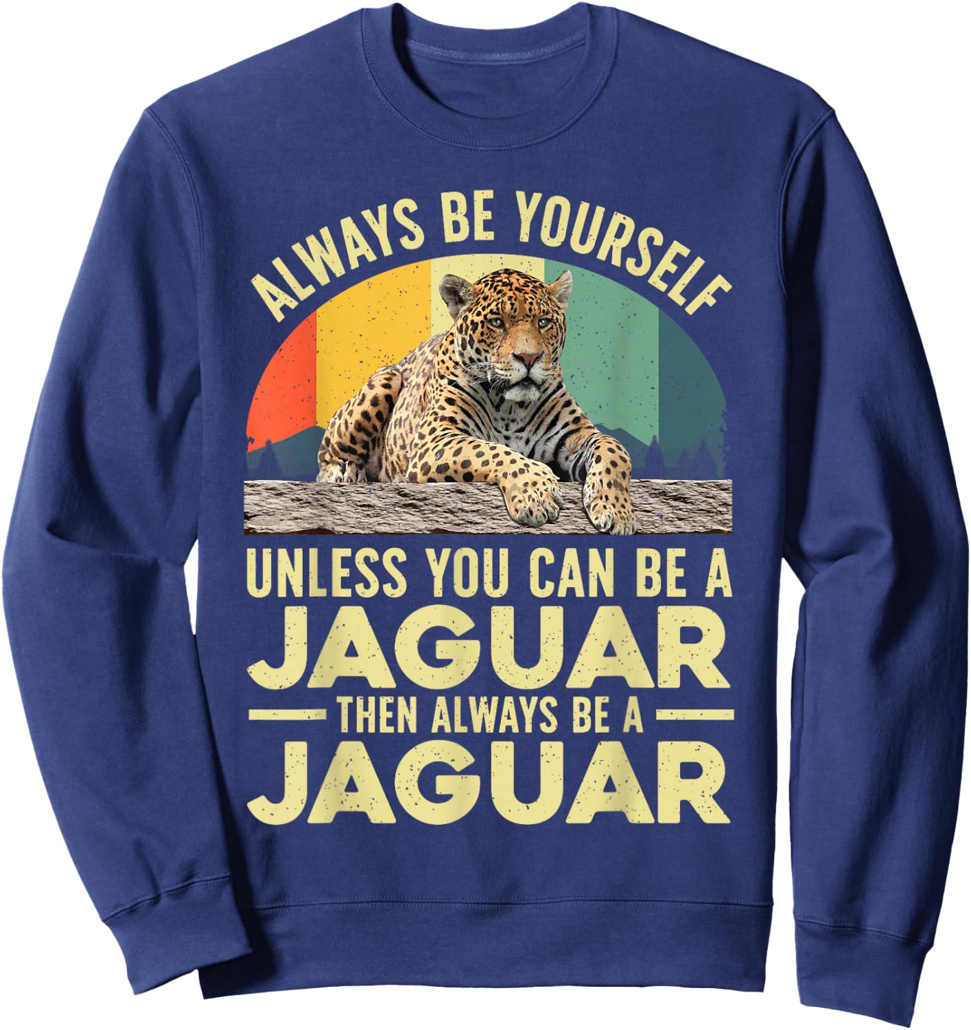 Cool Jaguar Design Women Kids Safari Jaguar Lover Sweatshirt - Sweatshirt | Navy