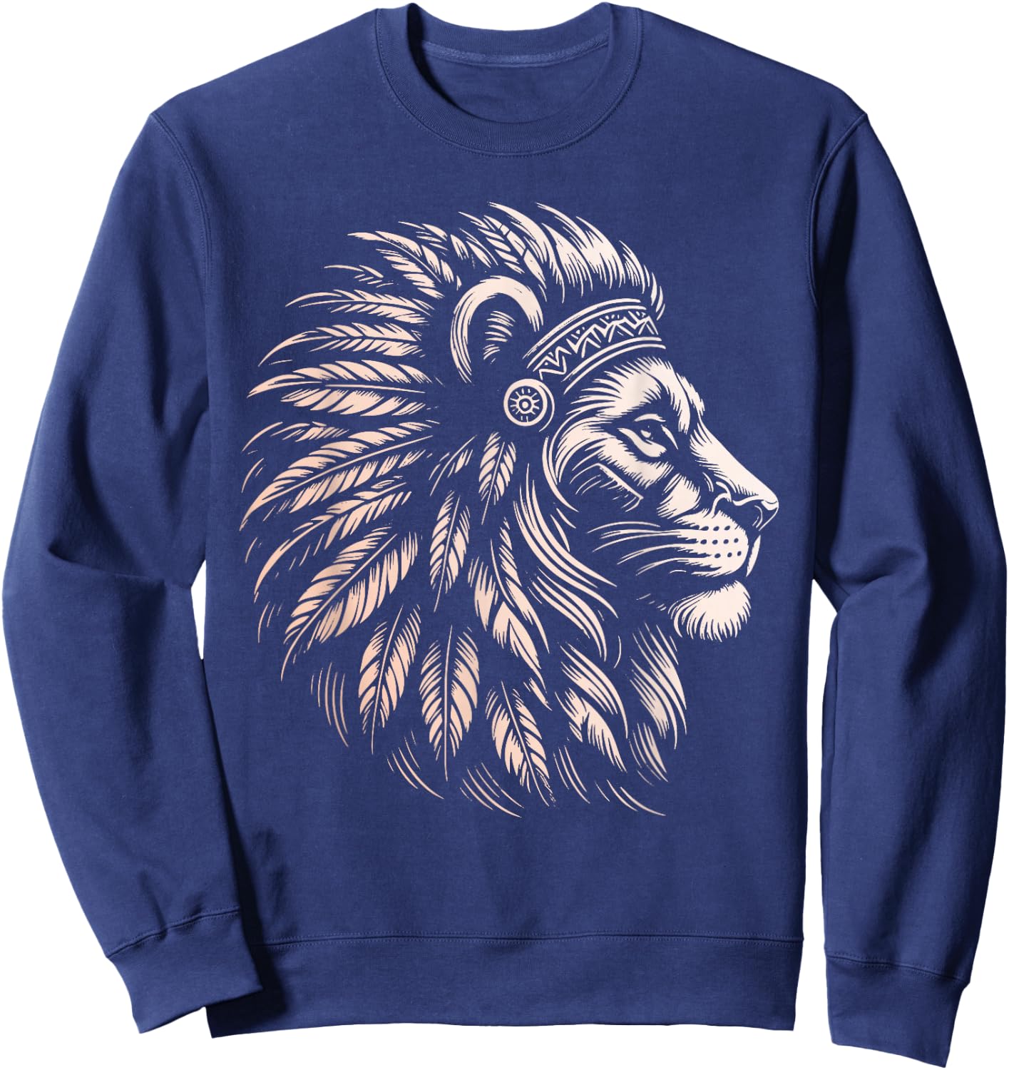 Native American Indian Day Pride Indigenous Cherokee Lion Sweatshirt - Sweatshirt | Navy