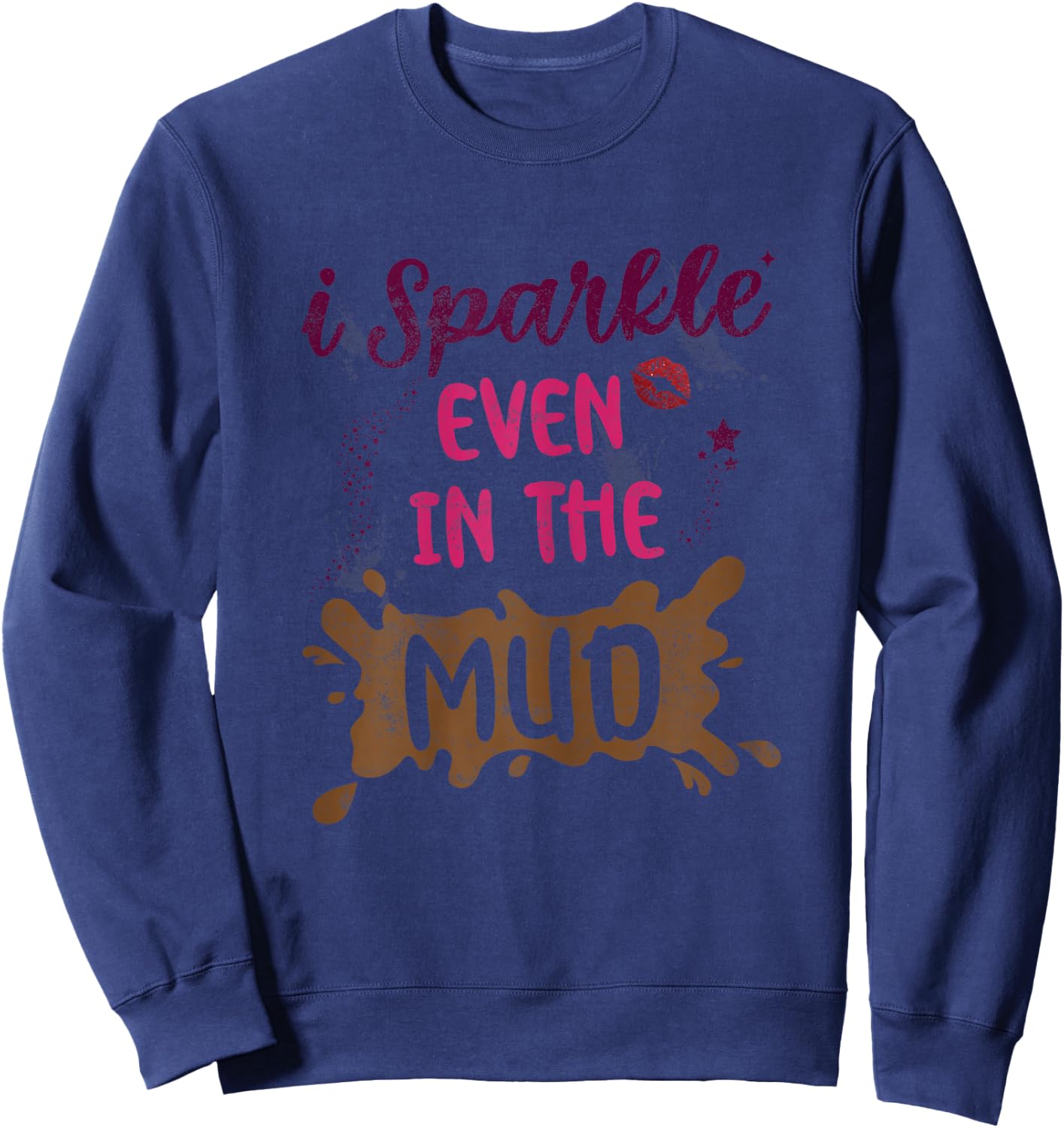 Funny Retro for Mud Runner Women Sweatshirt - Sweatshirt | Navy