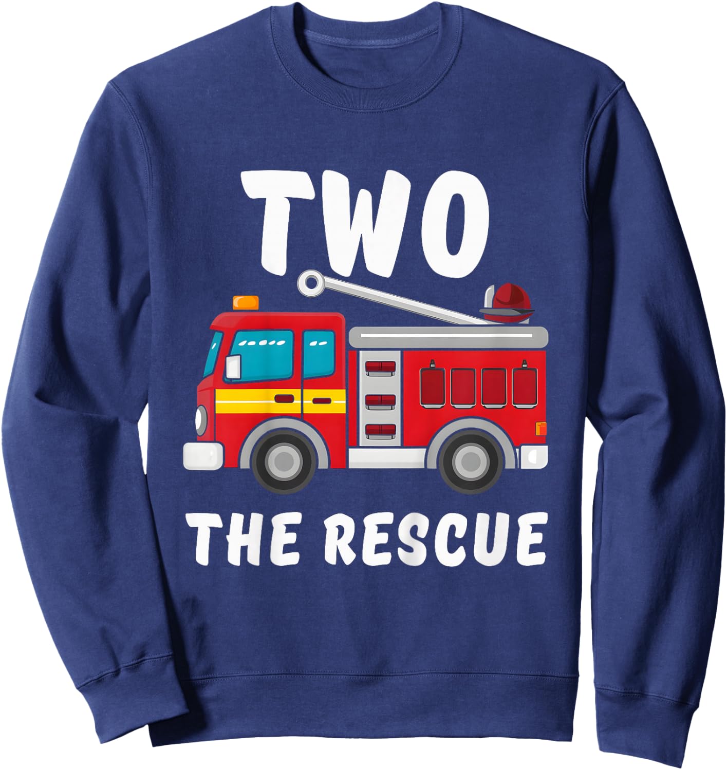 2 The Rescue Fireman 2nd Birthday party Sweatshirt - Sweatshirt | Navy