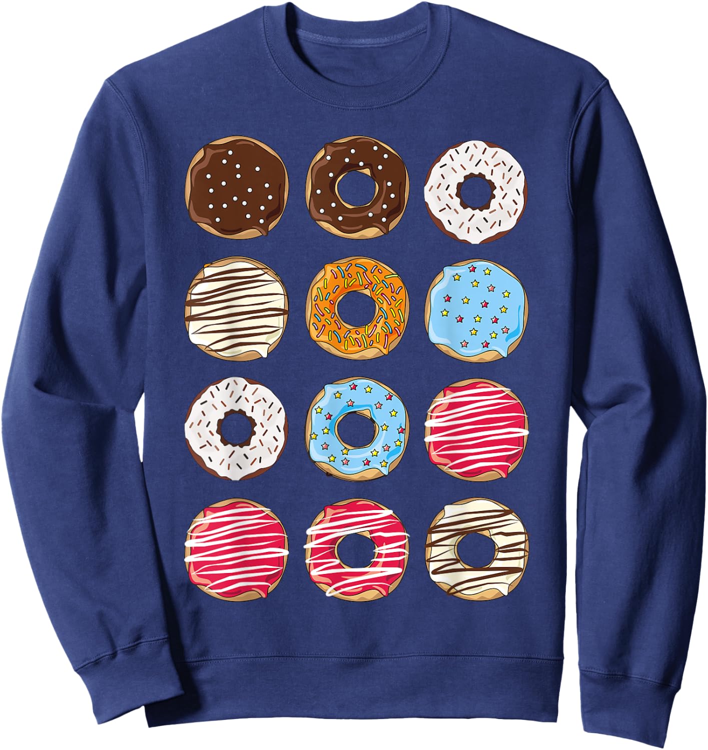 Dozen Donuts Doughnut Box Donut Halloween Costume Dress-up Sweatshirt - Sweatshirt | Navy