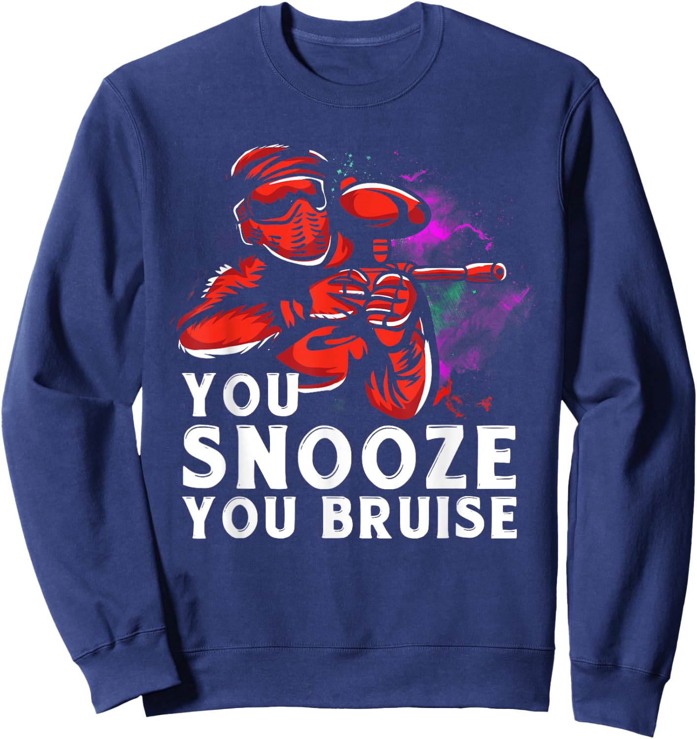 Funny Paintball Design Boys Kids Paintball Player Sweatshirt - Sweatshirt | Navy