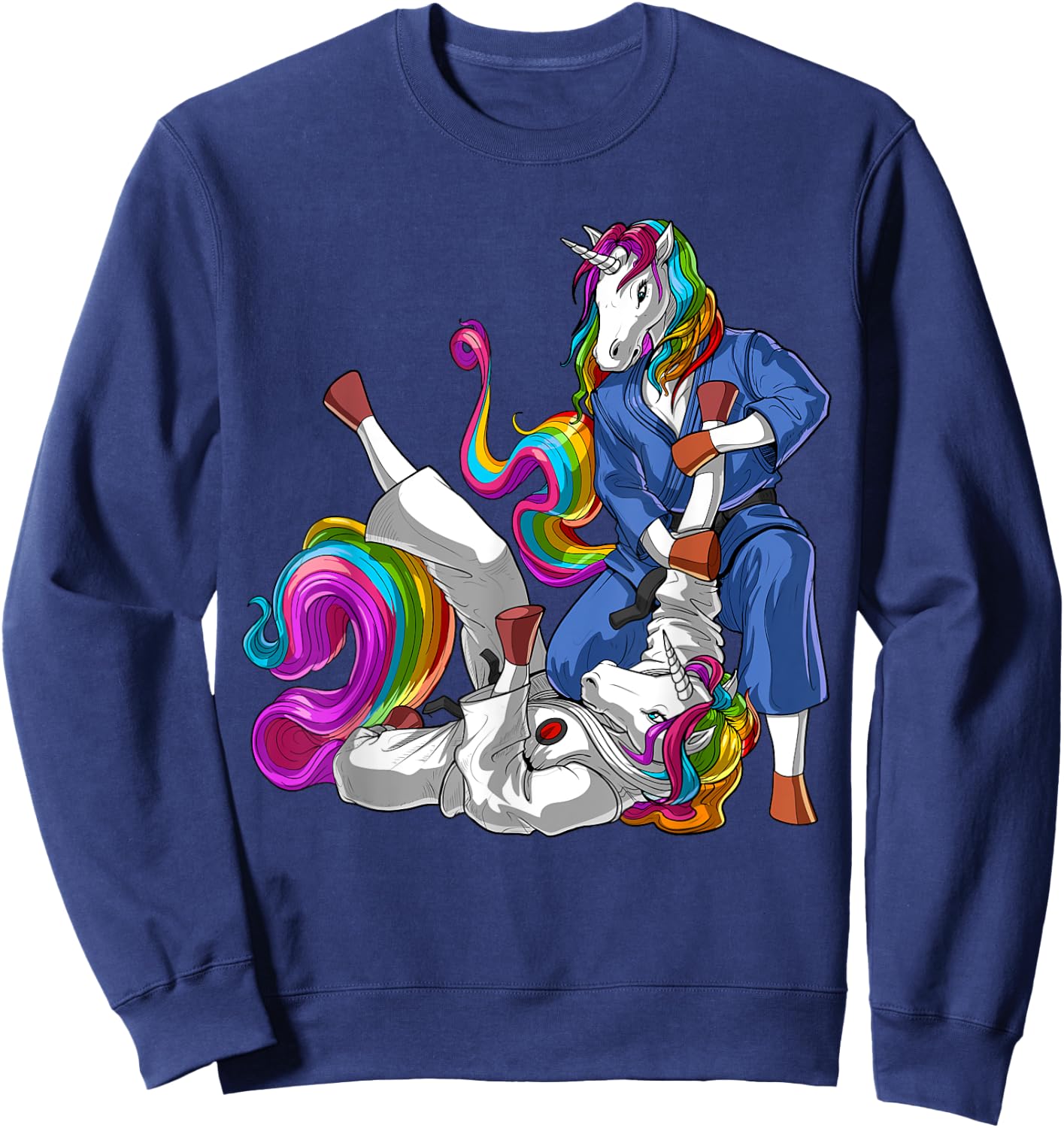 Unicorn Brazilian Jiu-Jitsu Judo BJJ Martial Arts Wrestling Sweatshirt - Sweatshirt | Navy