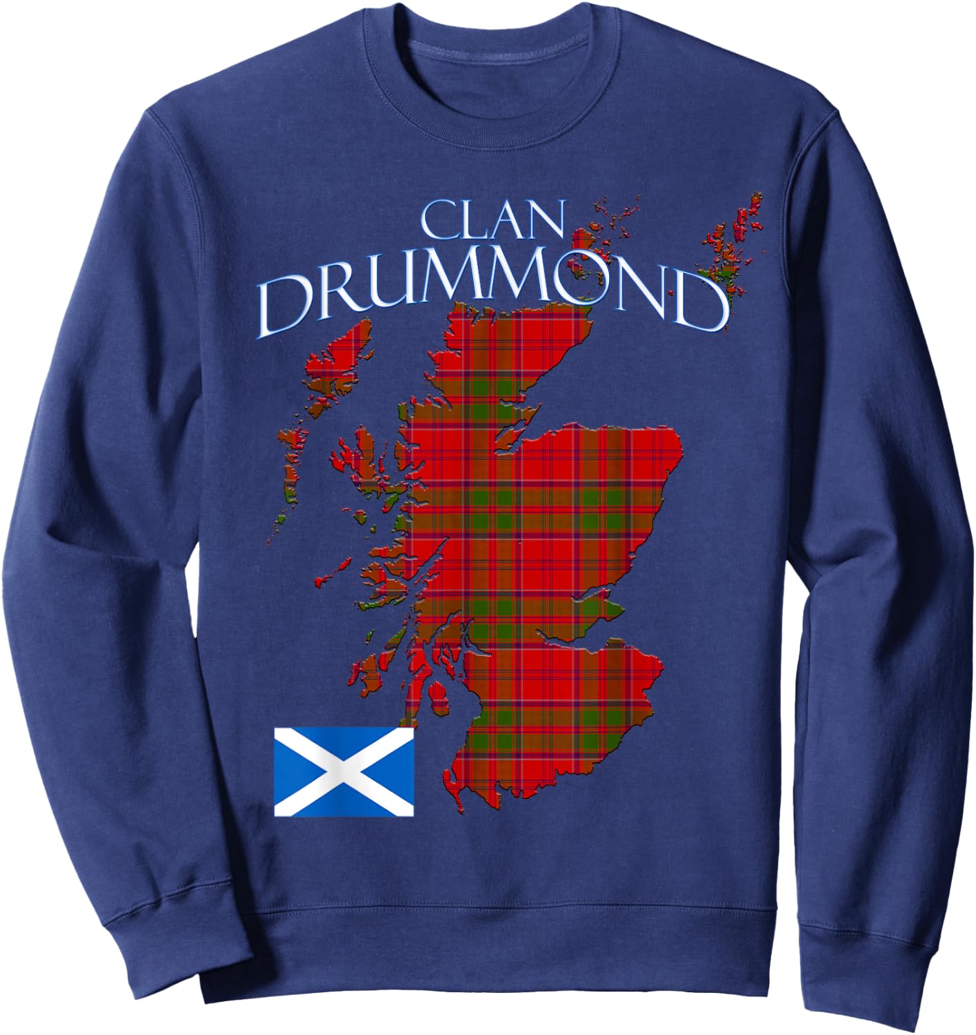 Drummond Scottish Clan Tartan Scotland Sweatshirt - Sweatshirt | Navy