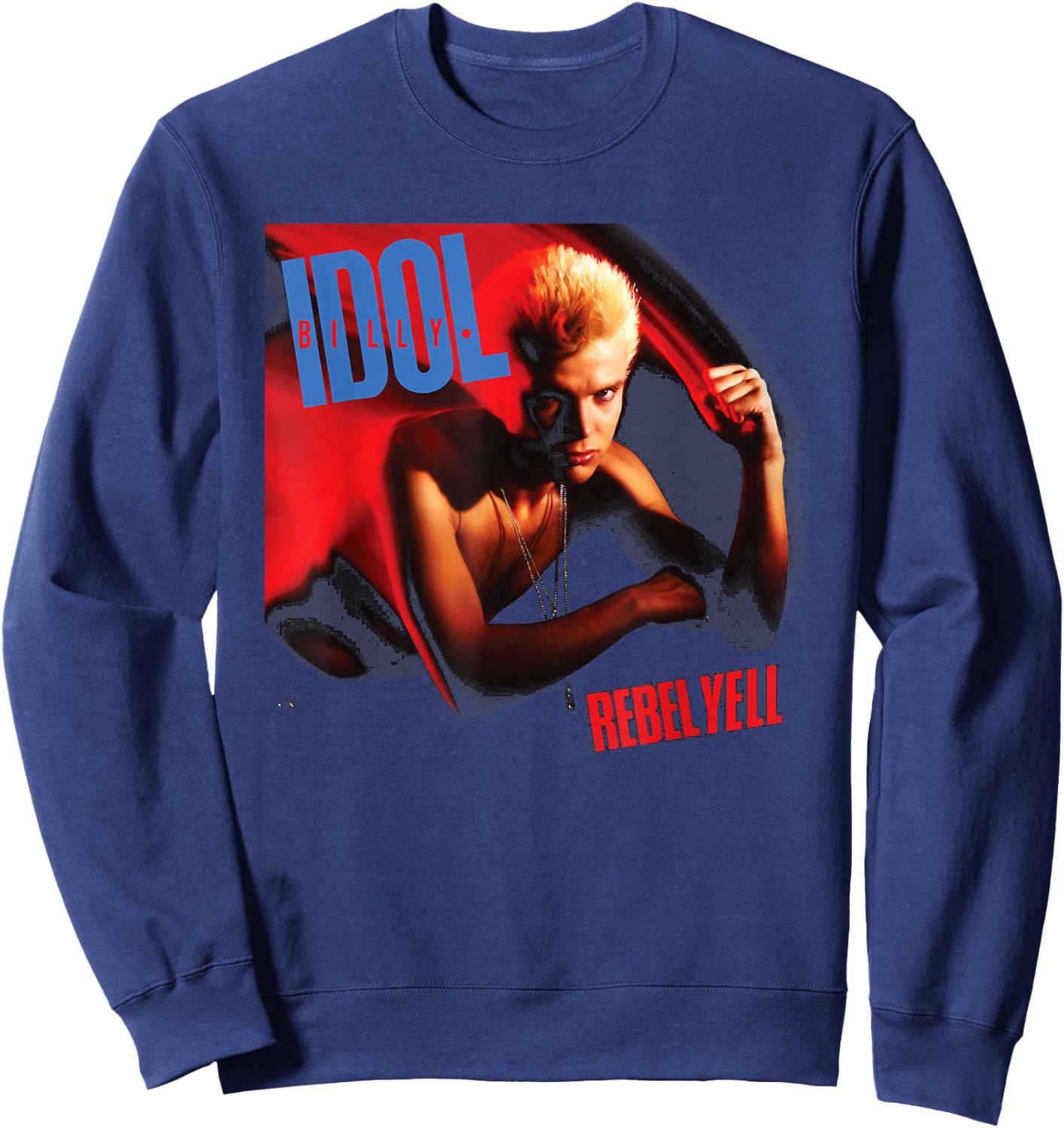 Billy Idol - Rebel Yell Album Cover Sweatshirt - Sweatshirt | Navy
