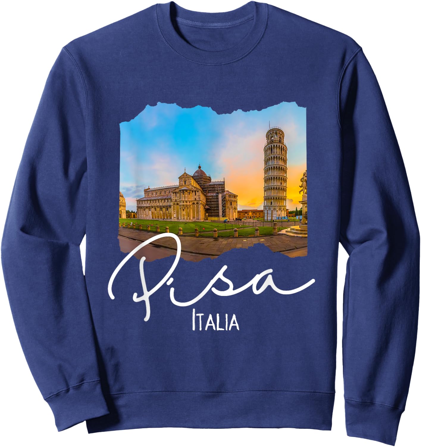 The Leaning Tower Of Pisa Souvenir / Pisa Italy Sweatshirt - Sweatshirt | Navy