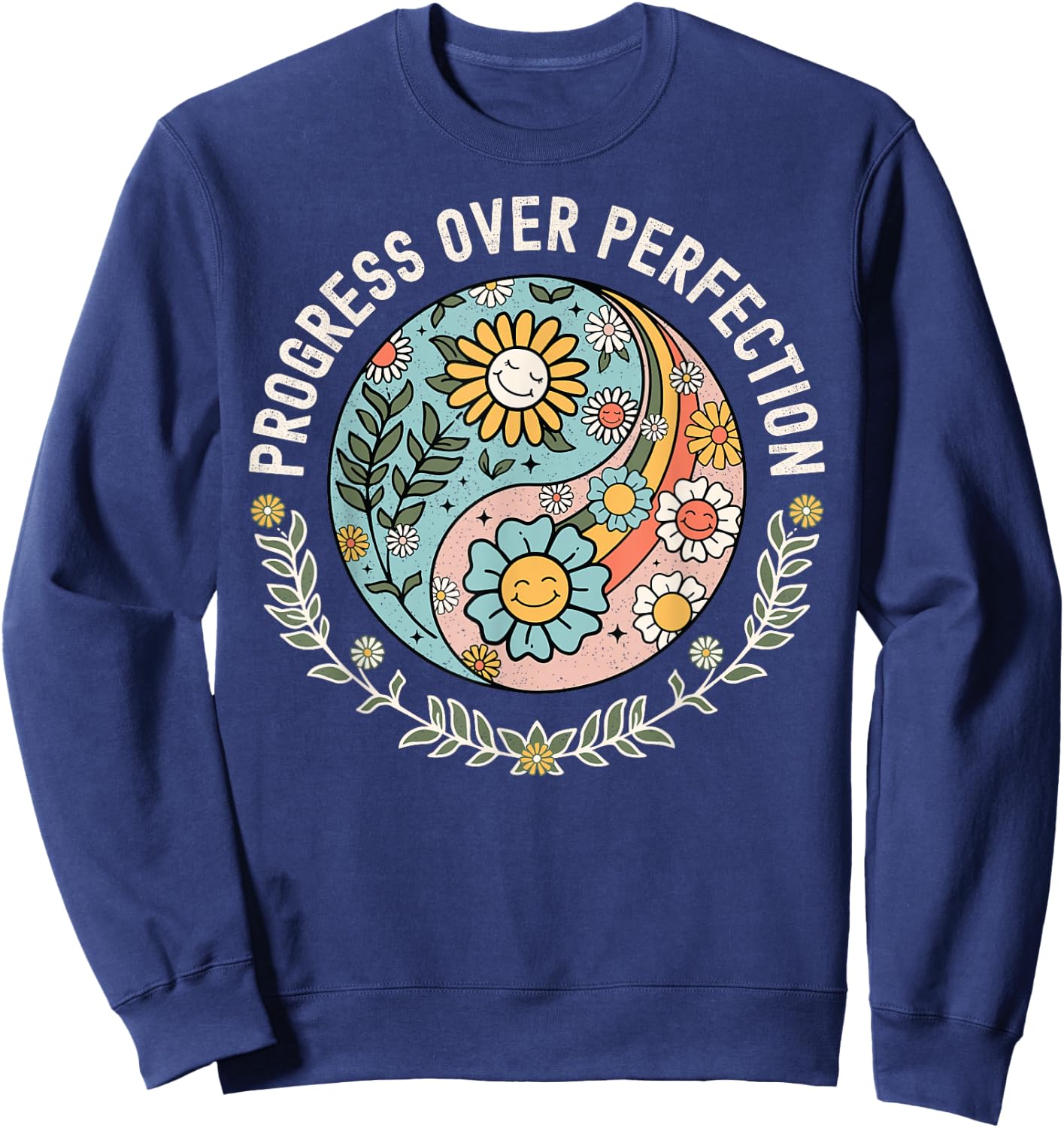 Progress Over Perfection Shirt Special Ed Teacher Team SPED Sweatshirt - Sweatshirt | Navy