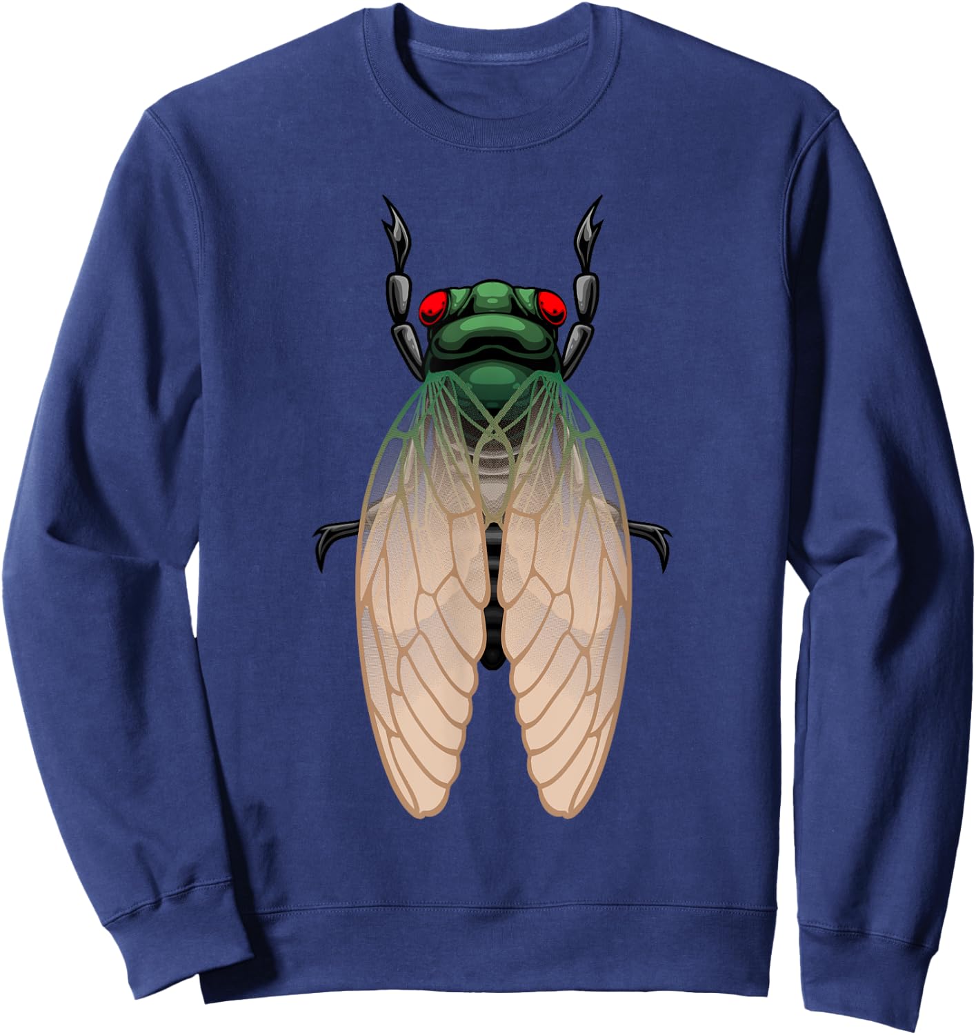 Cicada Art Women Kids Insect Entomologist Cicada Sweatshirt - Sweatshirt | Navy