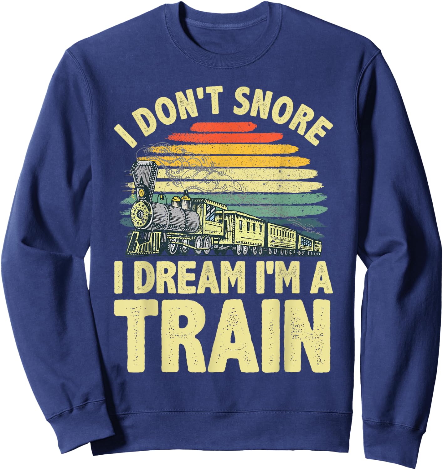 Best Train Boys Steam Locomotive Train Collector Sweatshirt - Sweatshirt | Navy
