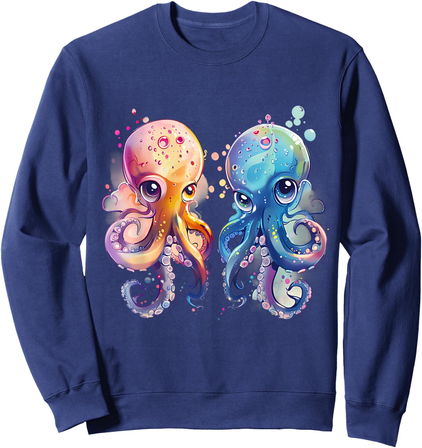 Octopus Sea Creature Artwork Sea Ocean Octopus Cthulhu Sweatshirt - Sweatshirt | Navy