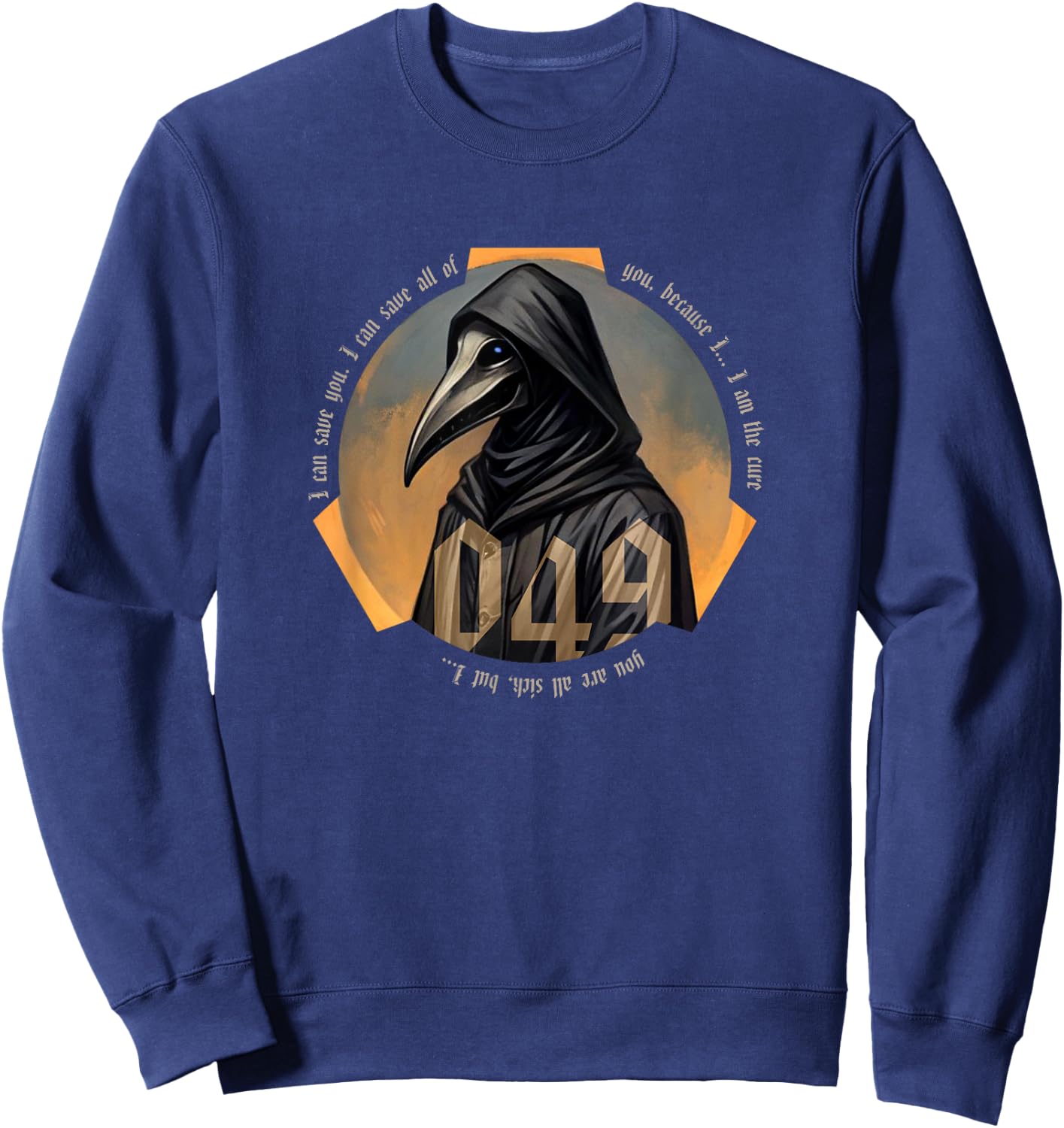 SCP-049 Plague Doctor SCP Foundation Cure Kids Adults Sweatshirt - Sweatshirt | Navy