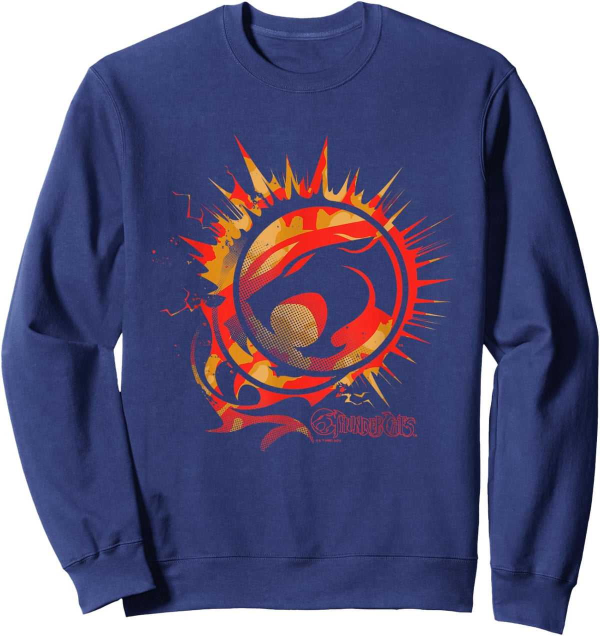 ThunderCats Logo on Fire Sweatshirt - Sweatshirt | Navy