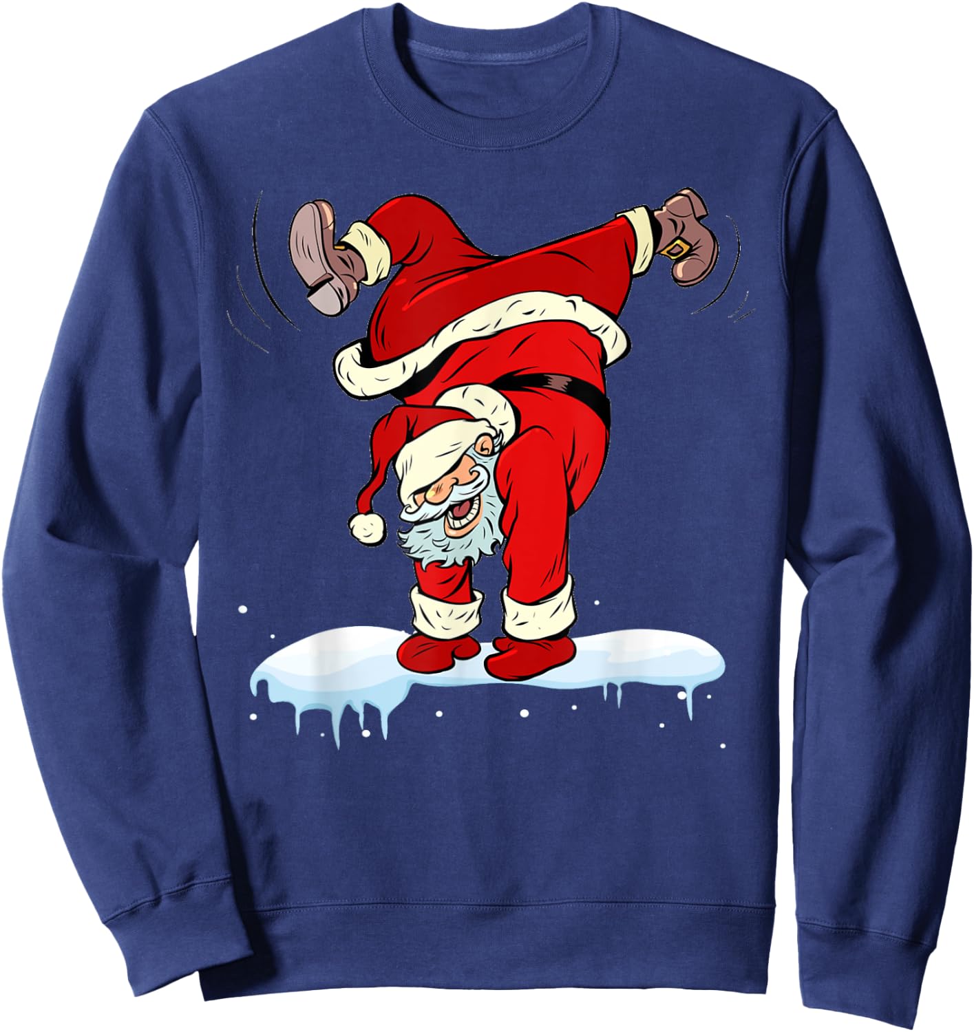 Dancing Hip Hop Santa Claus Xmas Christmas Party Sweatshirt - Sweatshirt | Navy