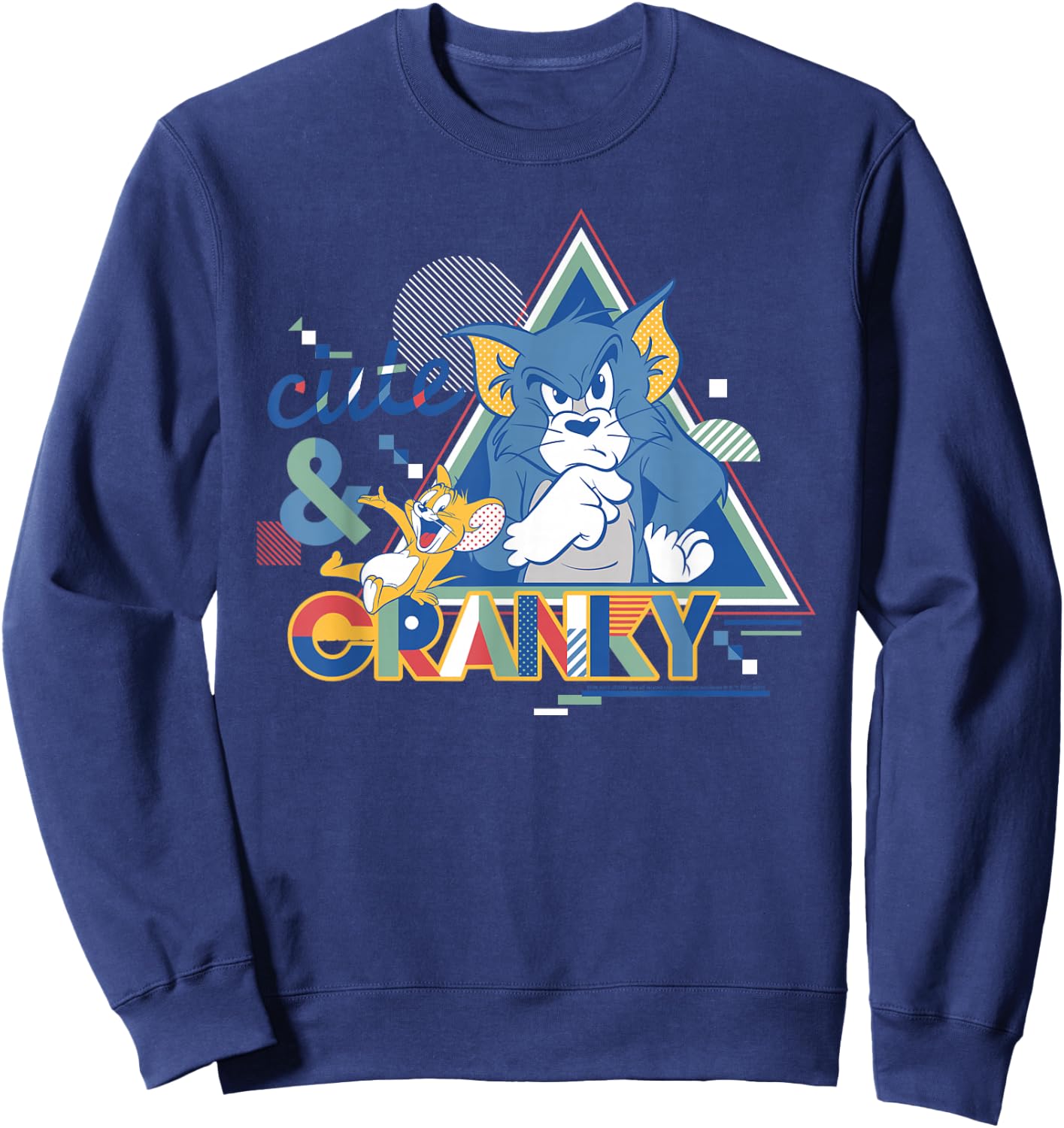 Tom and Jerry Cranky and Cute Sweatshirt - Sweatshirt | Navy