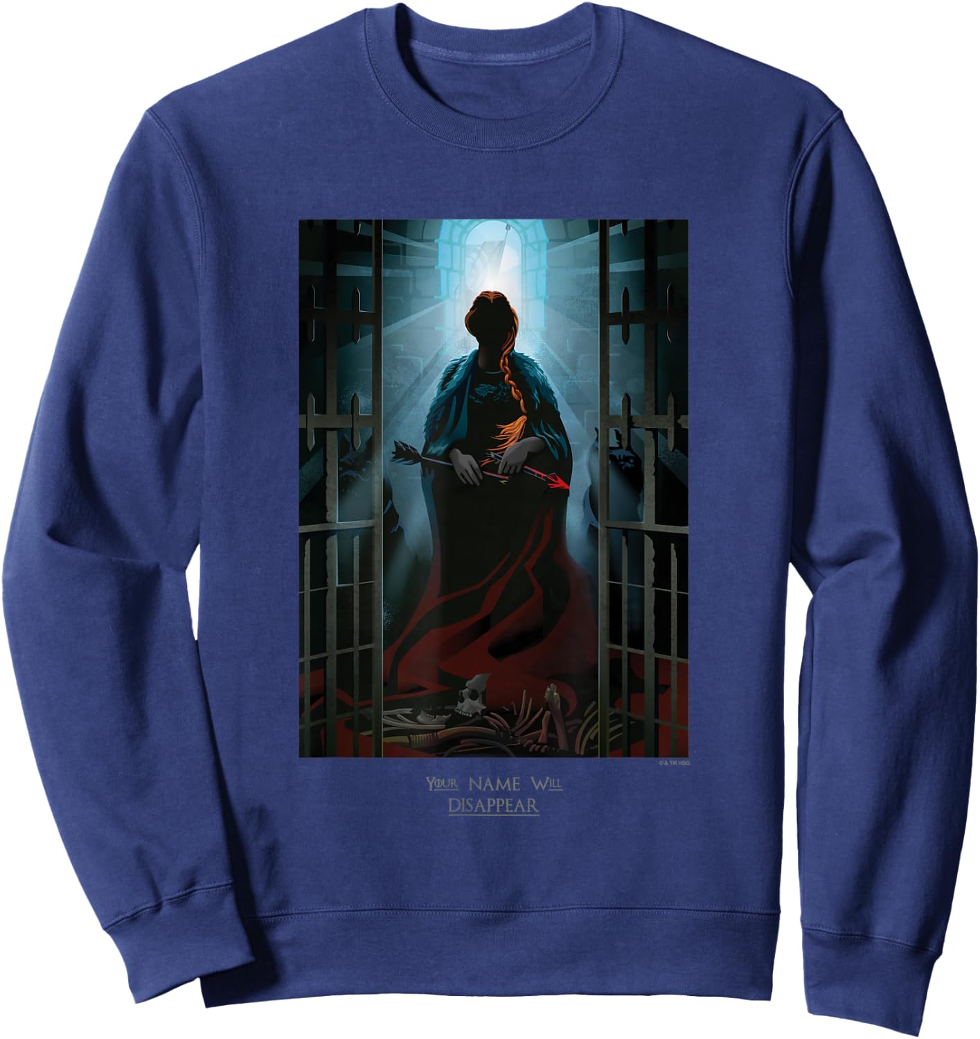 Game Of Thrones Sansa Stark Your Name Wil Disappear Poster Sweatshirt - Sweatshirt | Navy