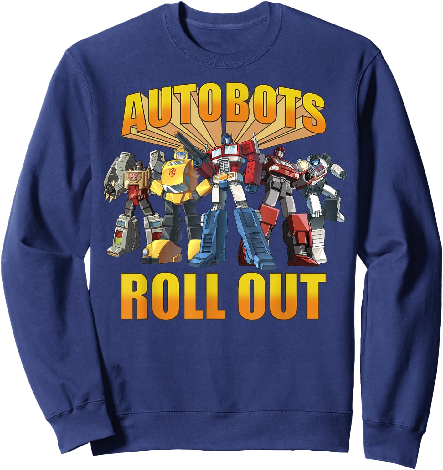 Transformers Retro Autobots Roll Out Group Shot Sweatshirt - Sweatshirt | Navy
