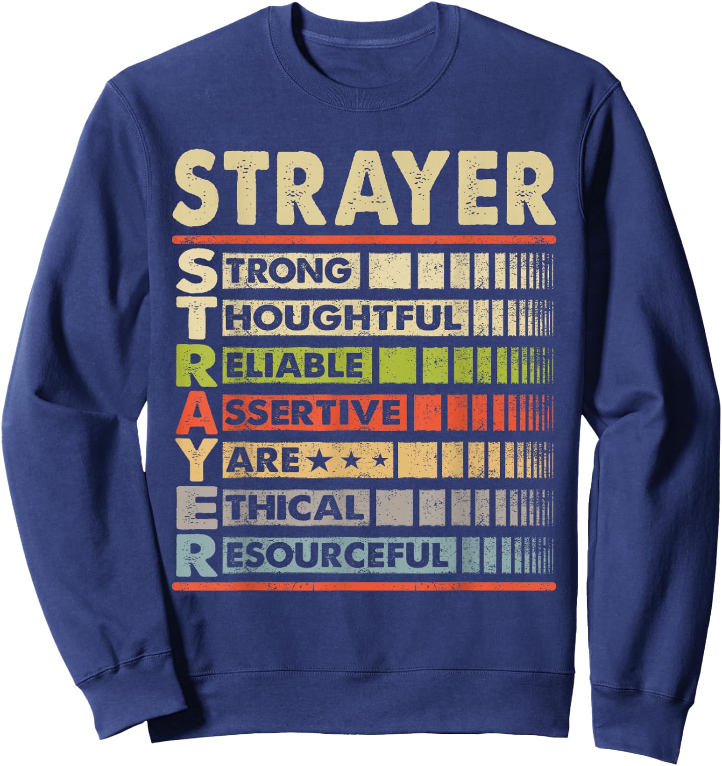 STRAYER Family Name, STRAYER Last Name Team Sweatshirt - Sweatshirt | Navy