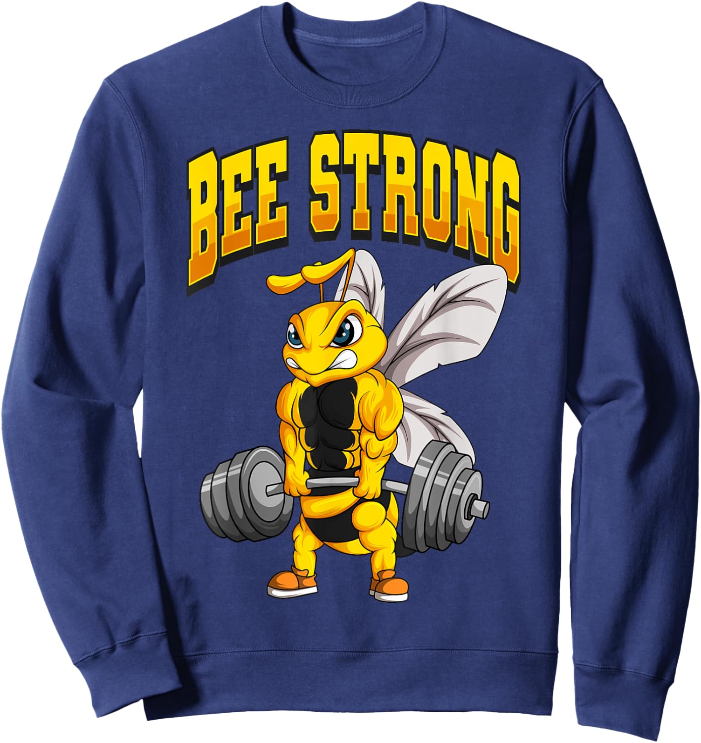 Bee Strong Gym Fitness Bodybuilding Sweatshirt - Sweatshirt | Navy