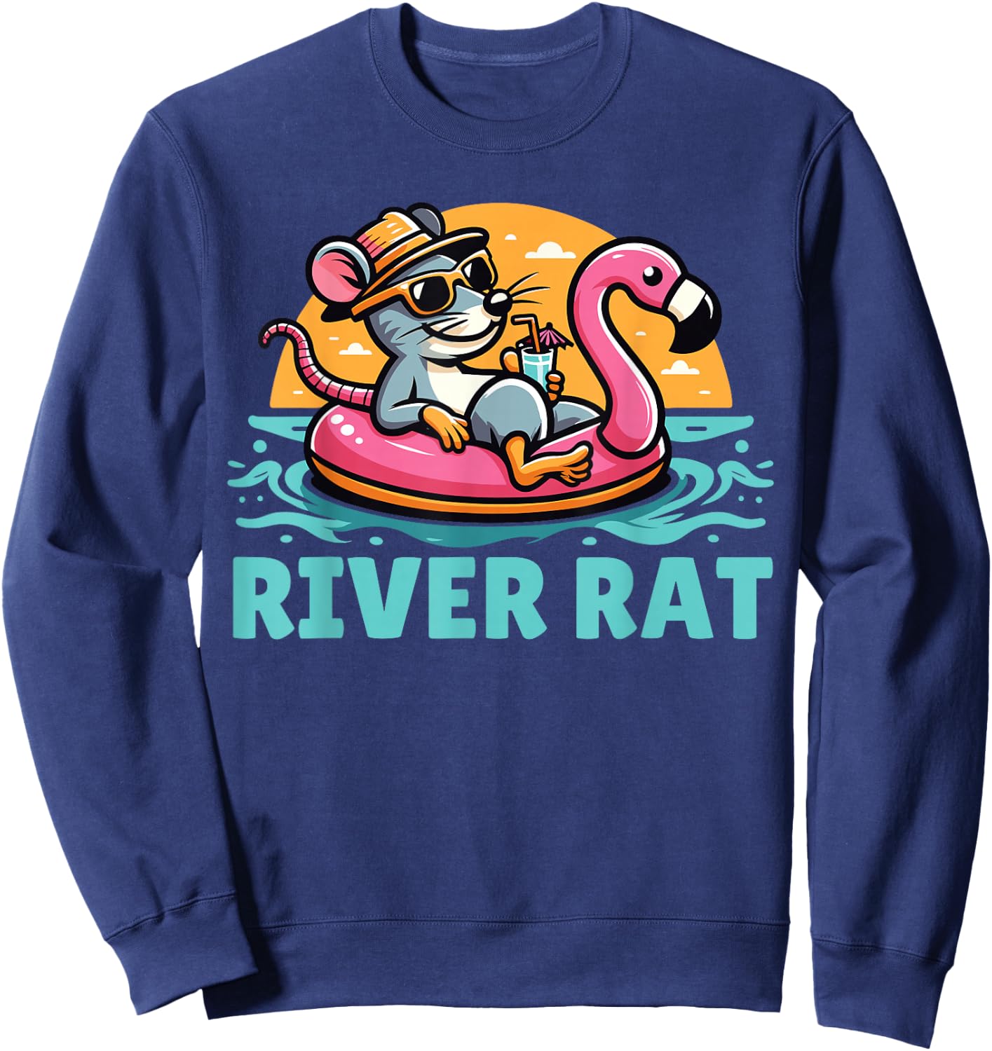River Rat, River Floating, River Adventures, River Rat Sweatshirt - Sweatshirt | Navy