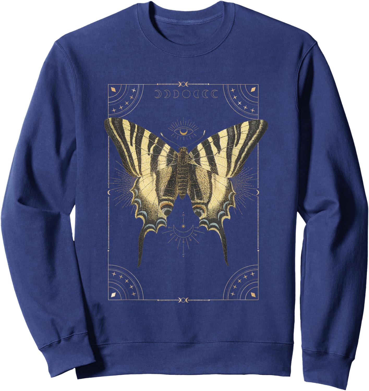 Celestial butterfly moth Sweatshirt - Sweatshirt | Navy