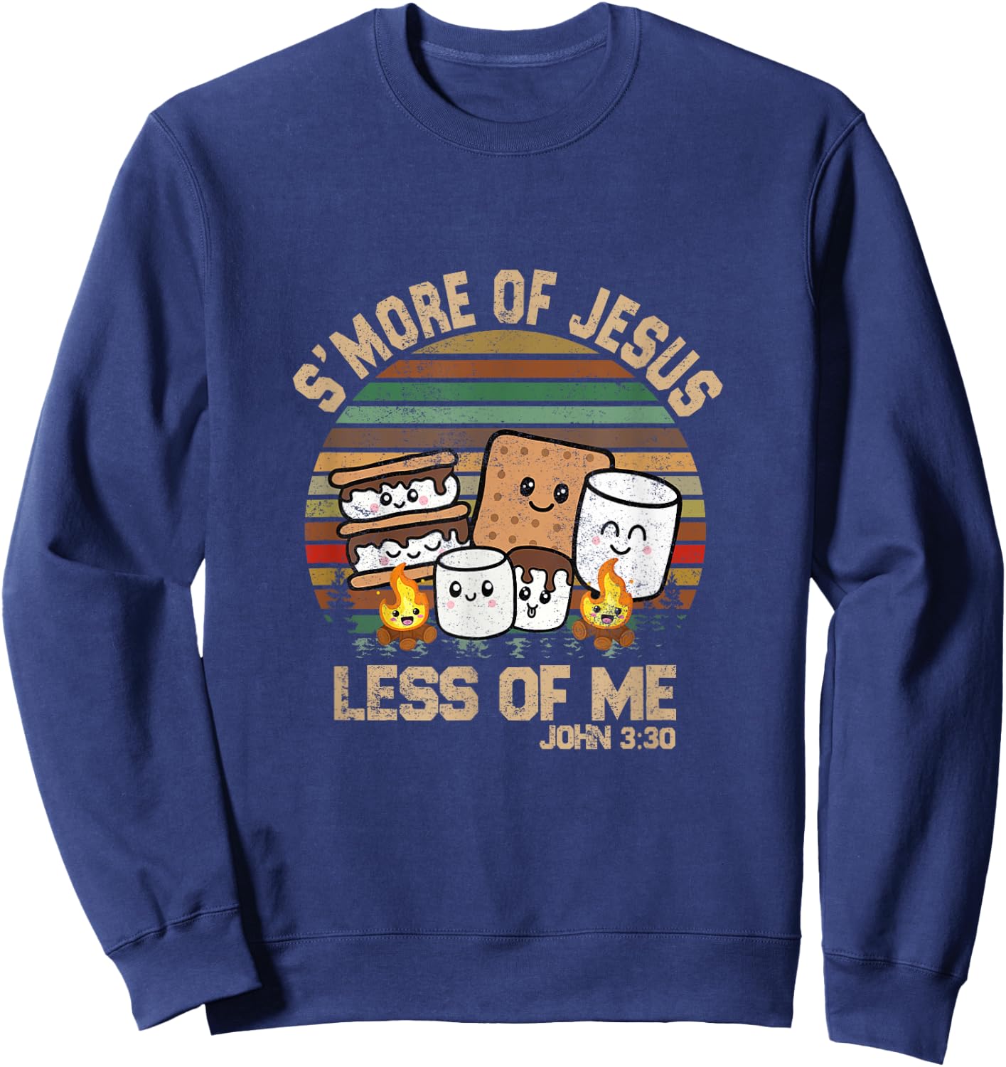 S'more Of Jesus And Less Of Me Sweatshirt - Sweatshirt | Navy