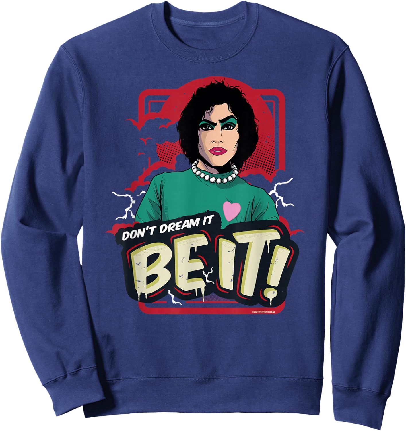 Rocky Horror Show Dr Frank N Furter Quote Sweatshirt - Sweatshirt | Navy