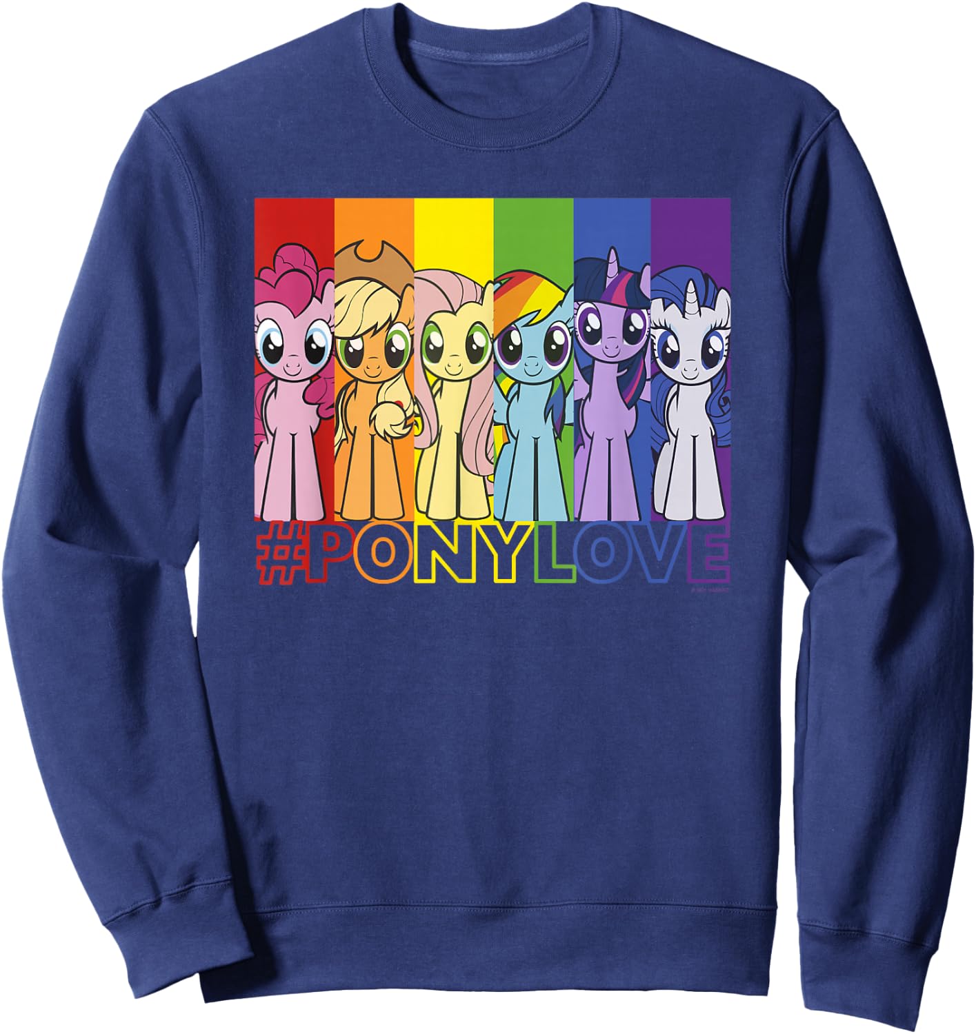 My Little Pony: Friendship is Magic Pony Love Rainbow Panels Sweatshirt - Sweatshirt | Navy