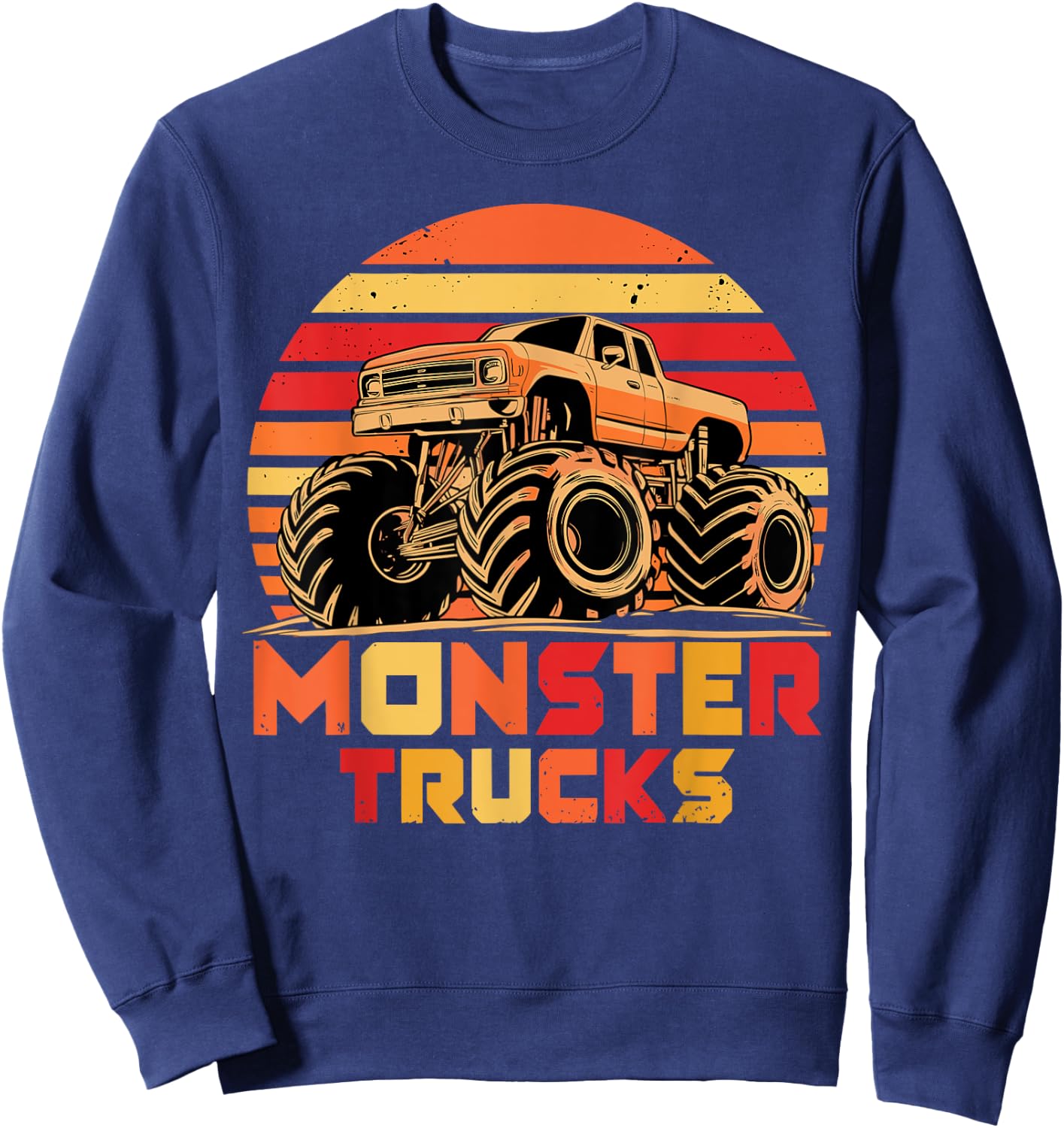 Monster Truck Retro Monster Trucks Sweatshirt - Sweatshirt | Navy