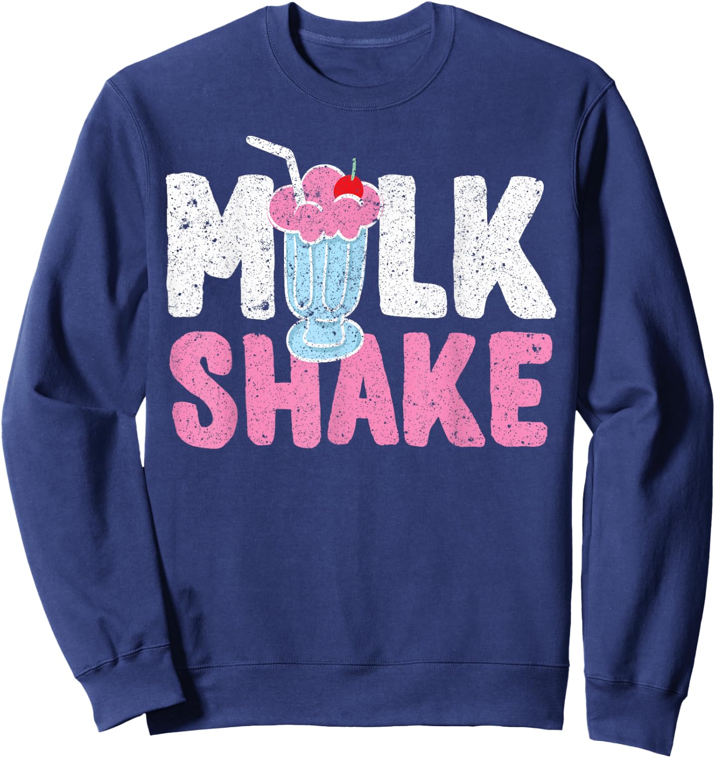 Retro Milk Shake Old School Sweatshirt - Sweatshirt | Navy