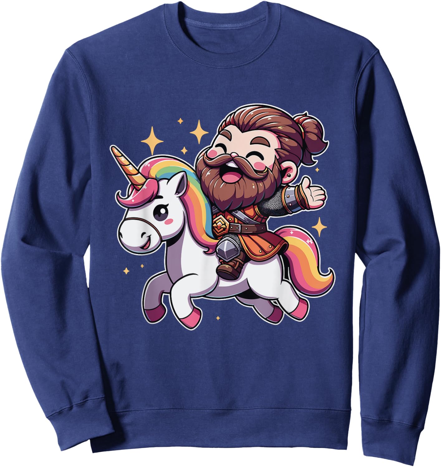 Epic Viking Riding A Unicorn Sweatshirt - Sweatshirt | Navy