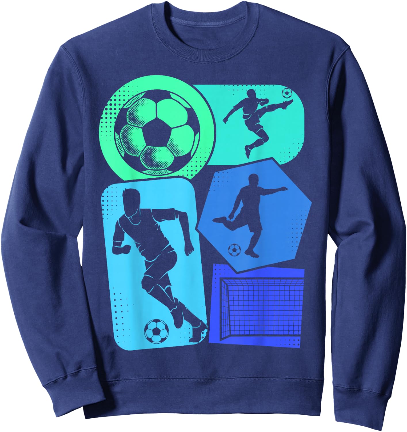 Soccer Player Boys Kids Men Sweatshirt - Sweatshirt | Navy